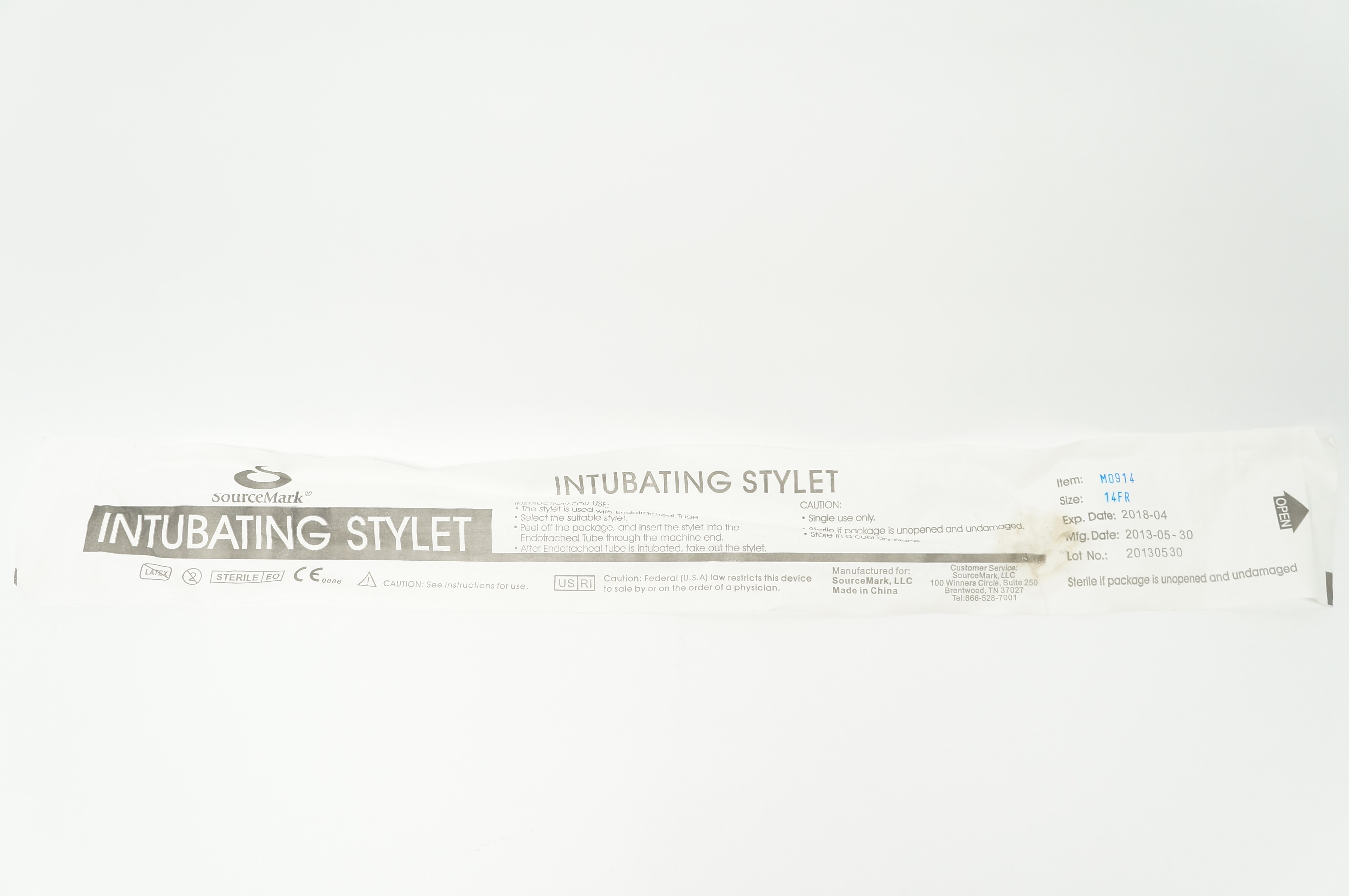 SourceMark M0914 Intubating Stylet 14 Fr. (x)