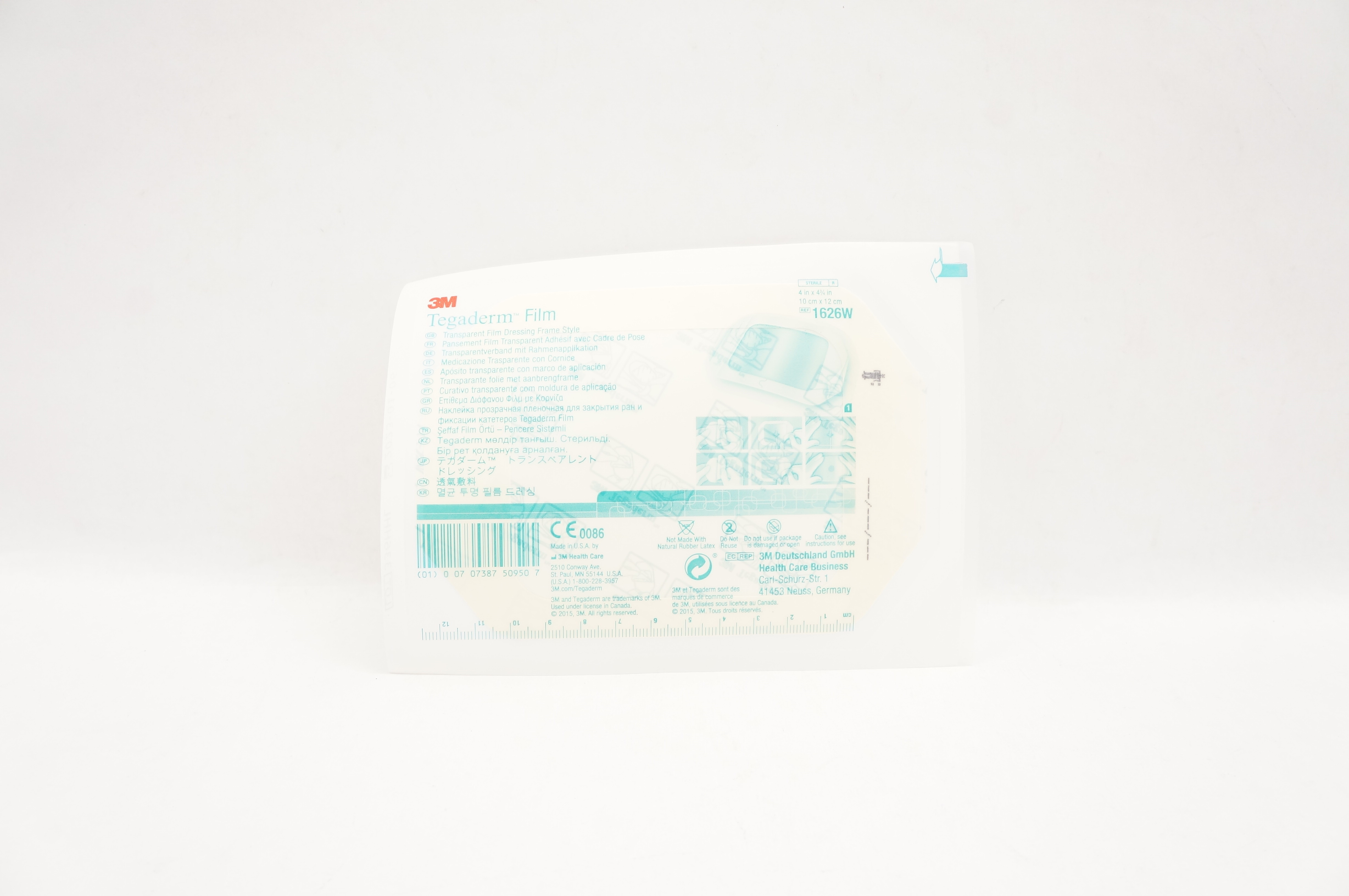 3M 1626W Tegaderm Transparent Film Dressing Frame Style 4 x 4-3/4inch