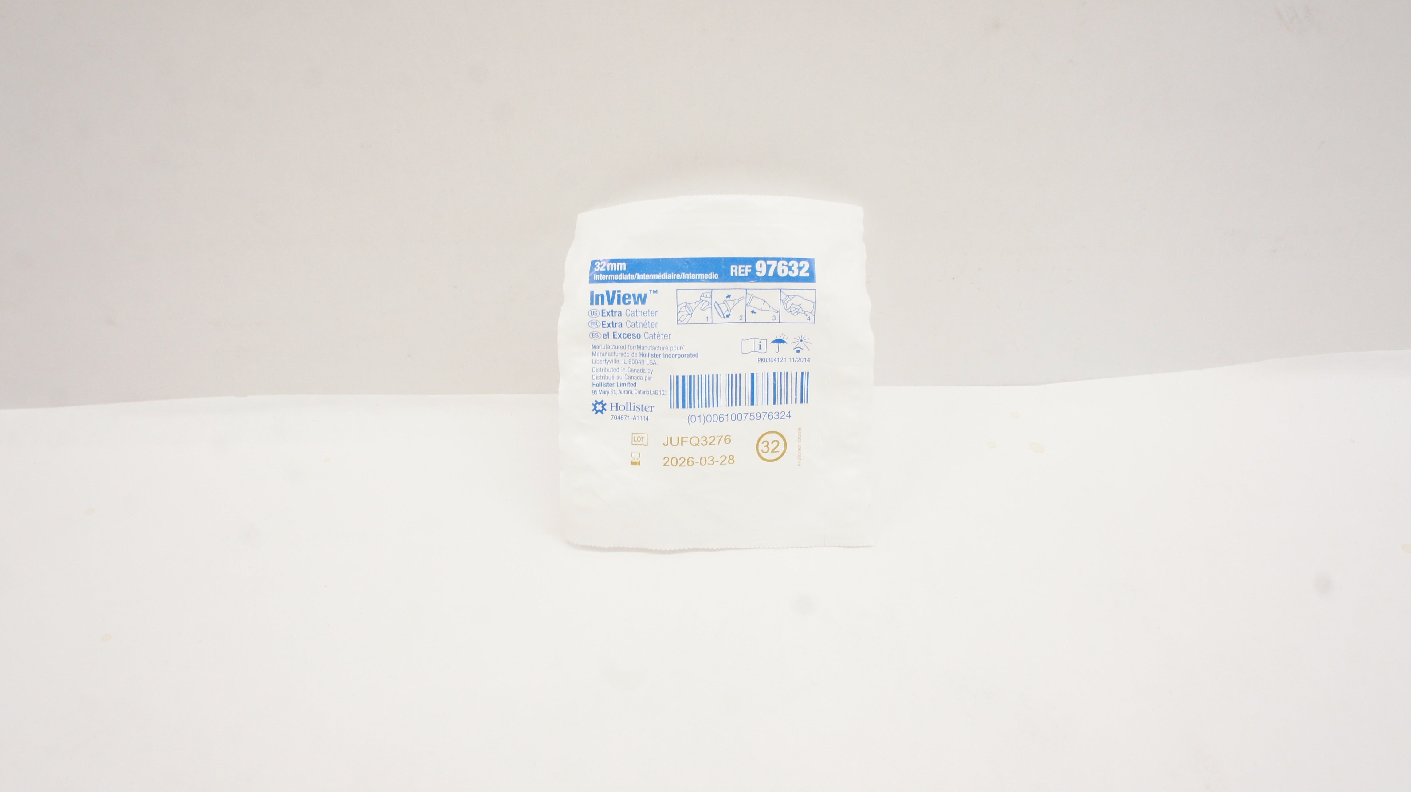 Hollister 97632 InView Extra Silicone Self-Adhesive Cath. 32mm