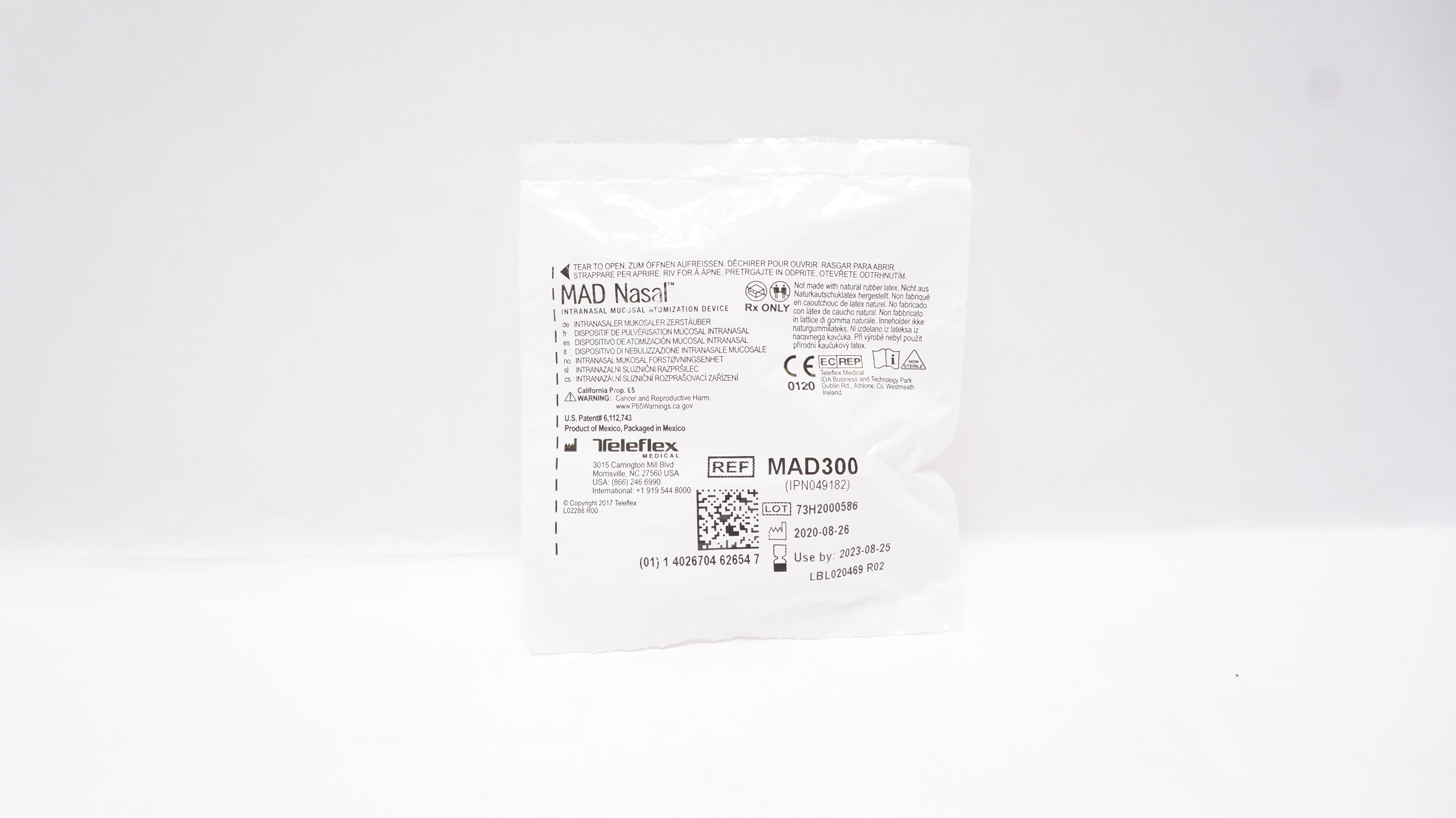 Teleflex MAD300 MAD Nasal Intranasal Mucosal Atomization Device (x)