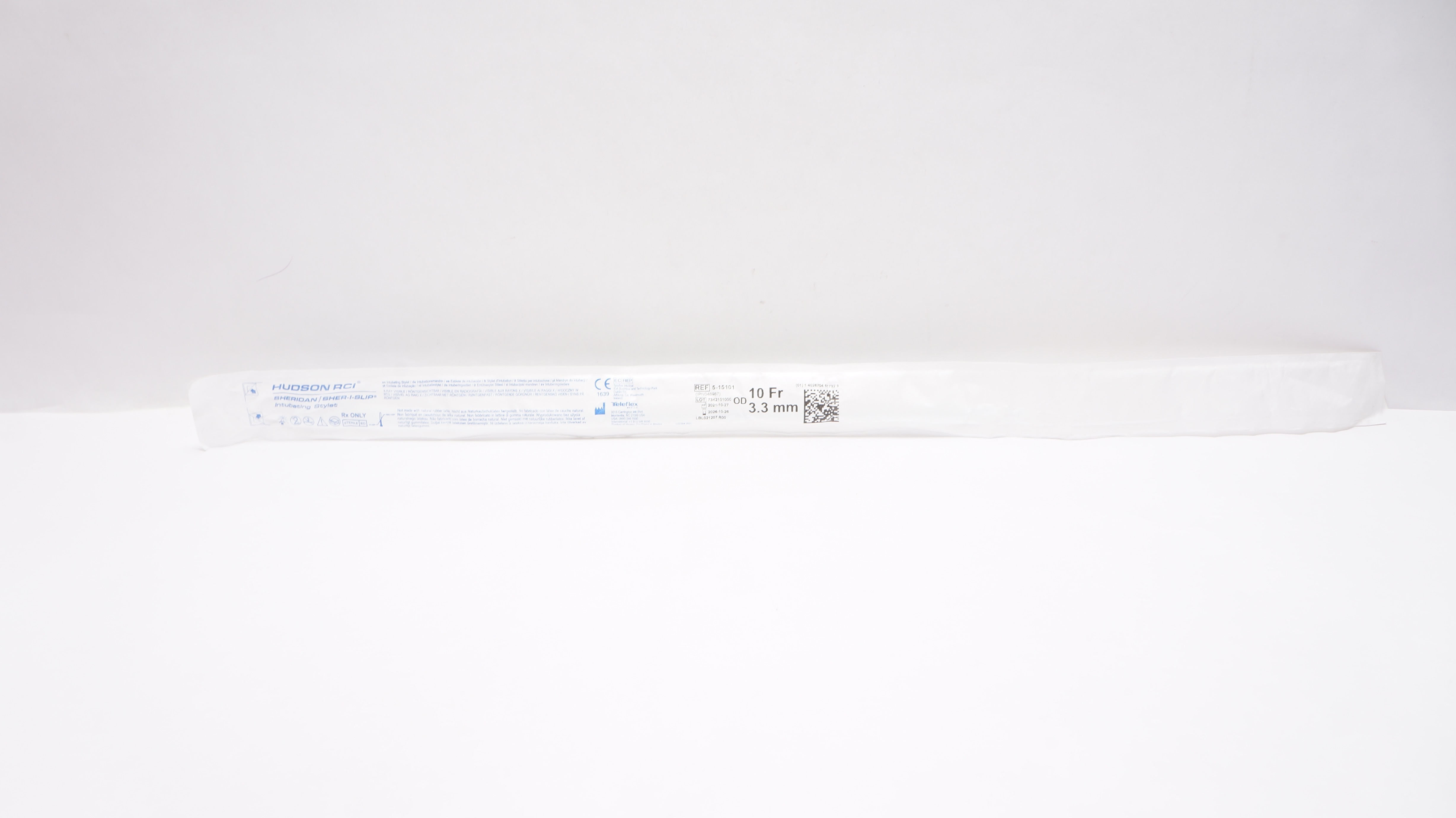 Teleflex 5-15101 HUDSON RCI SHERIDAN SHER-I-SLIP Intubating Stylet 10Fr.x 3.3mm