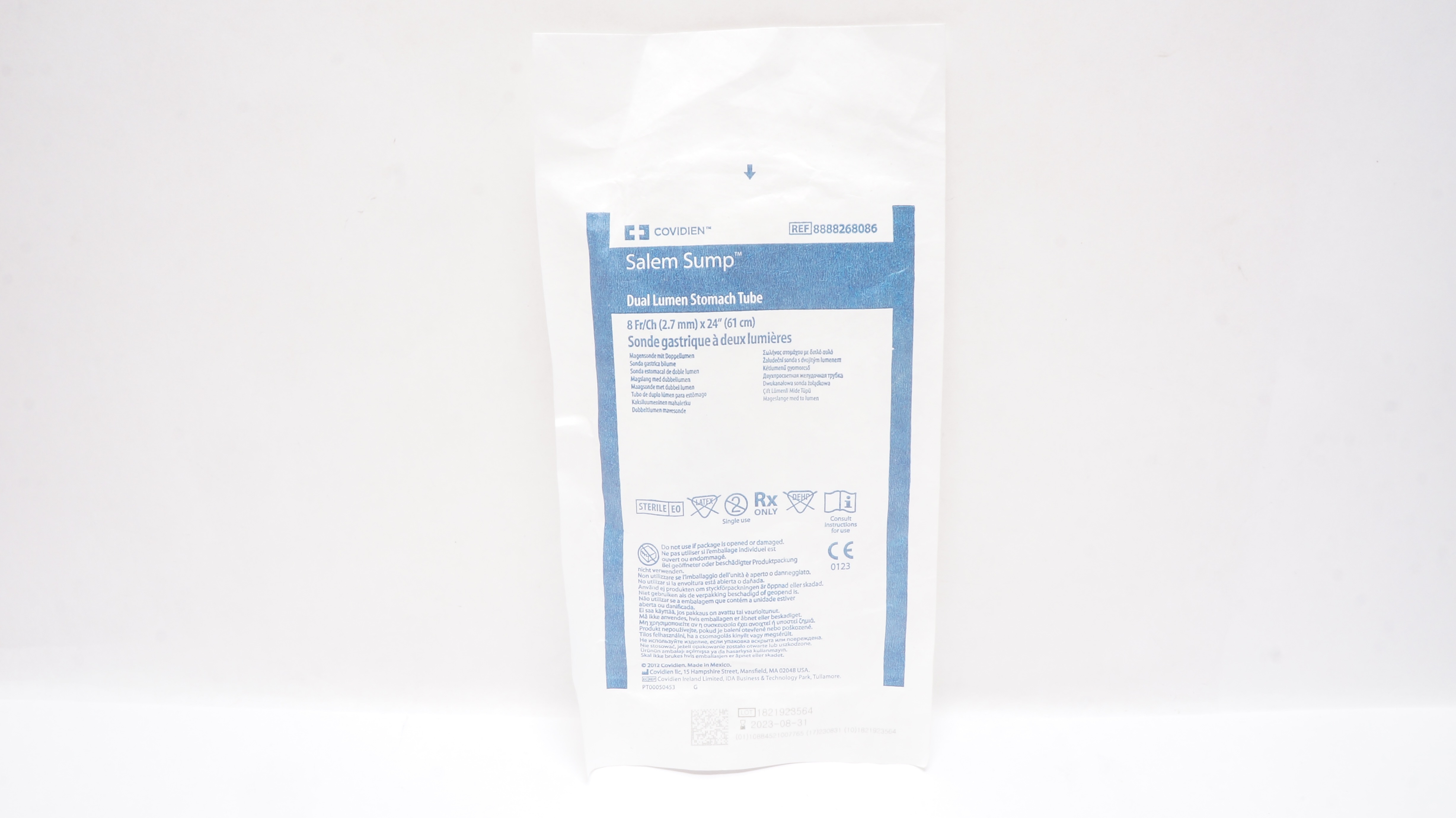 Covidien 8888268086 Dual Lumen Stomach Tube 8Fr x 24inch (x)