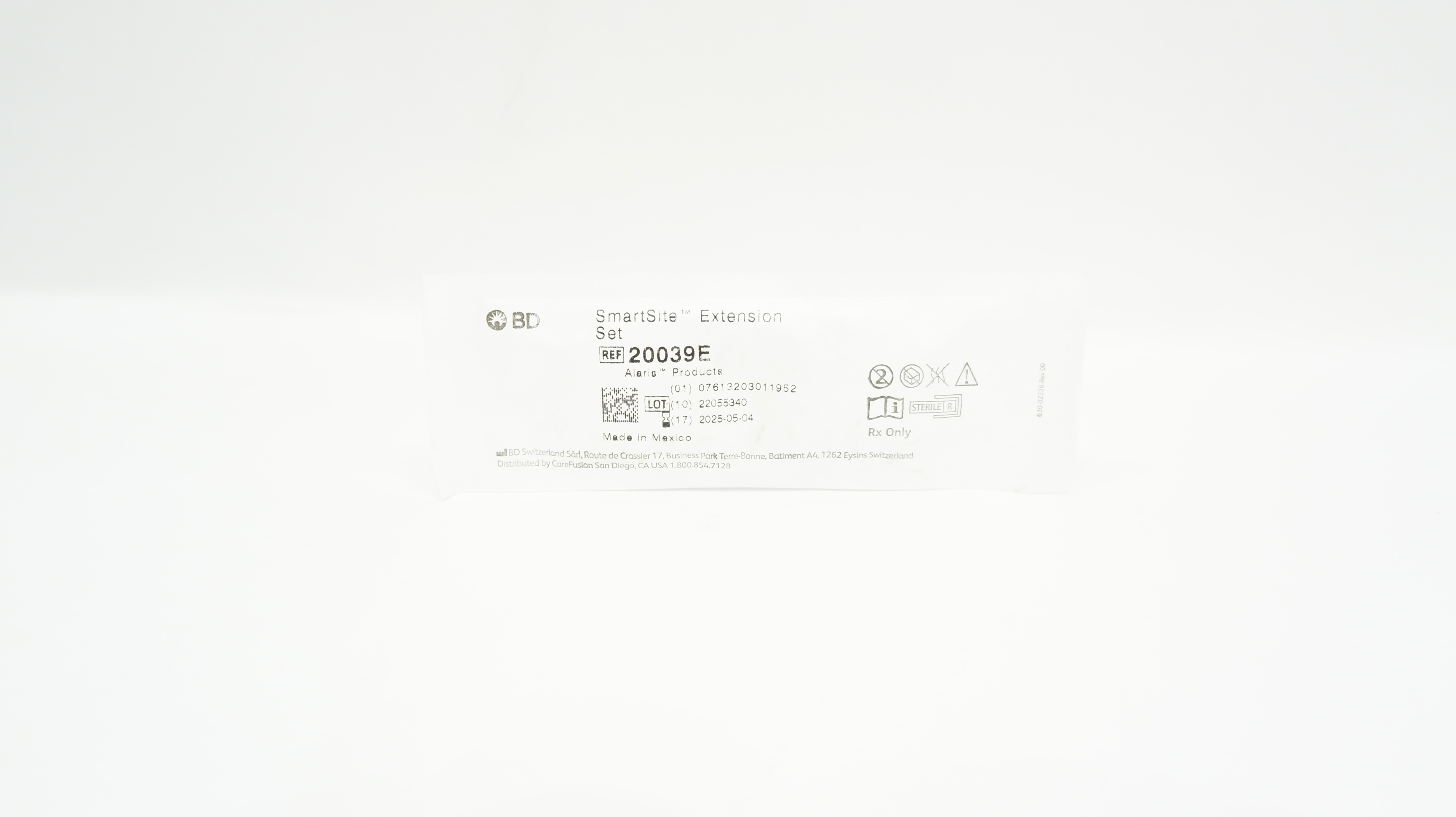 BD 20039E Alaris SmartSite Extension Set