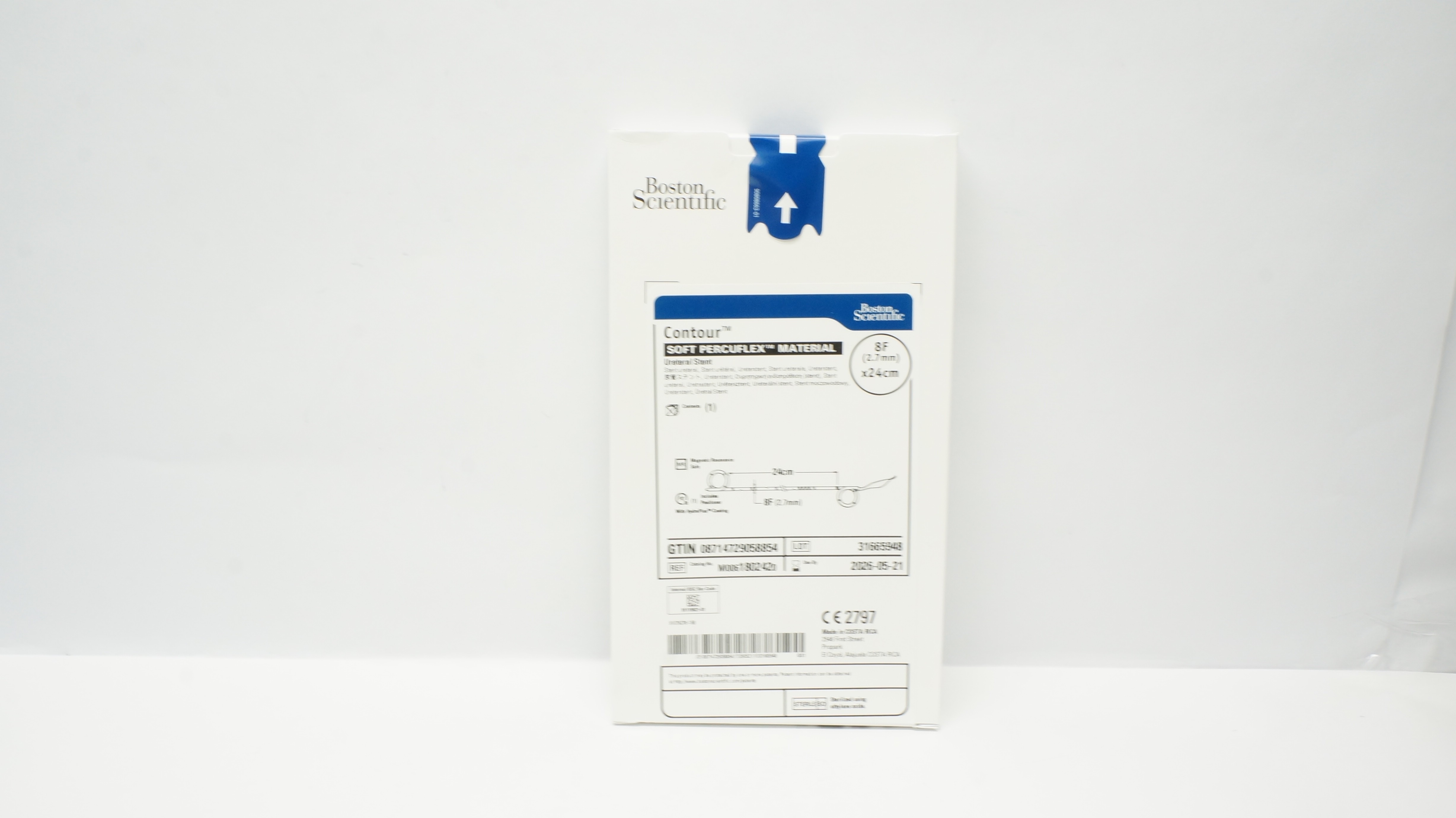 Boston Scientific M0061802420 Contour Soft Percuflex Ureteral Stnt 8 F x 24cm