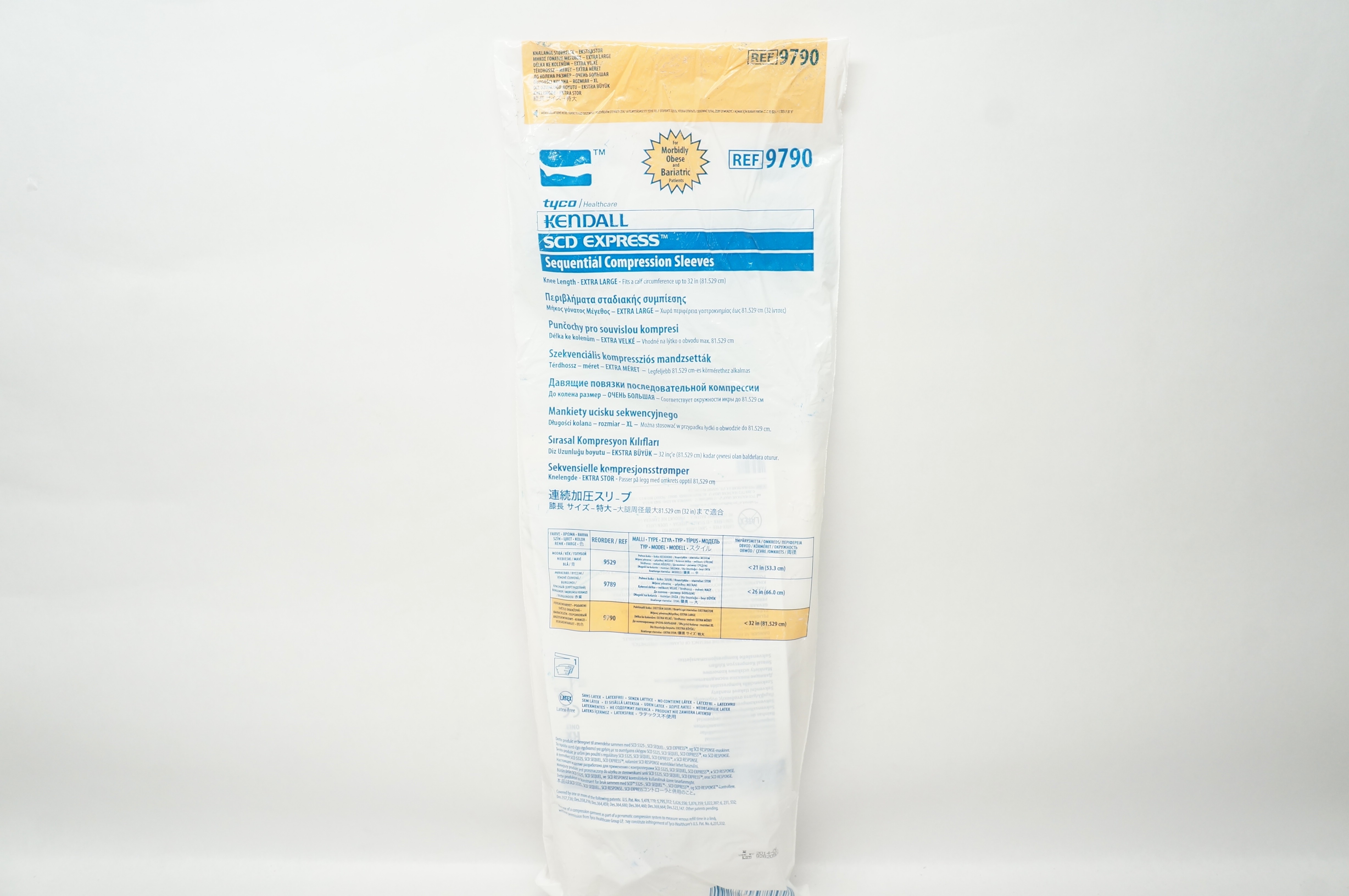 Tyco 9790 Kendall SCD Express Sleeves Knee Length X-Large 32 inch (x)