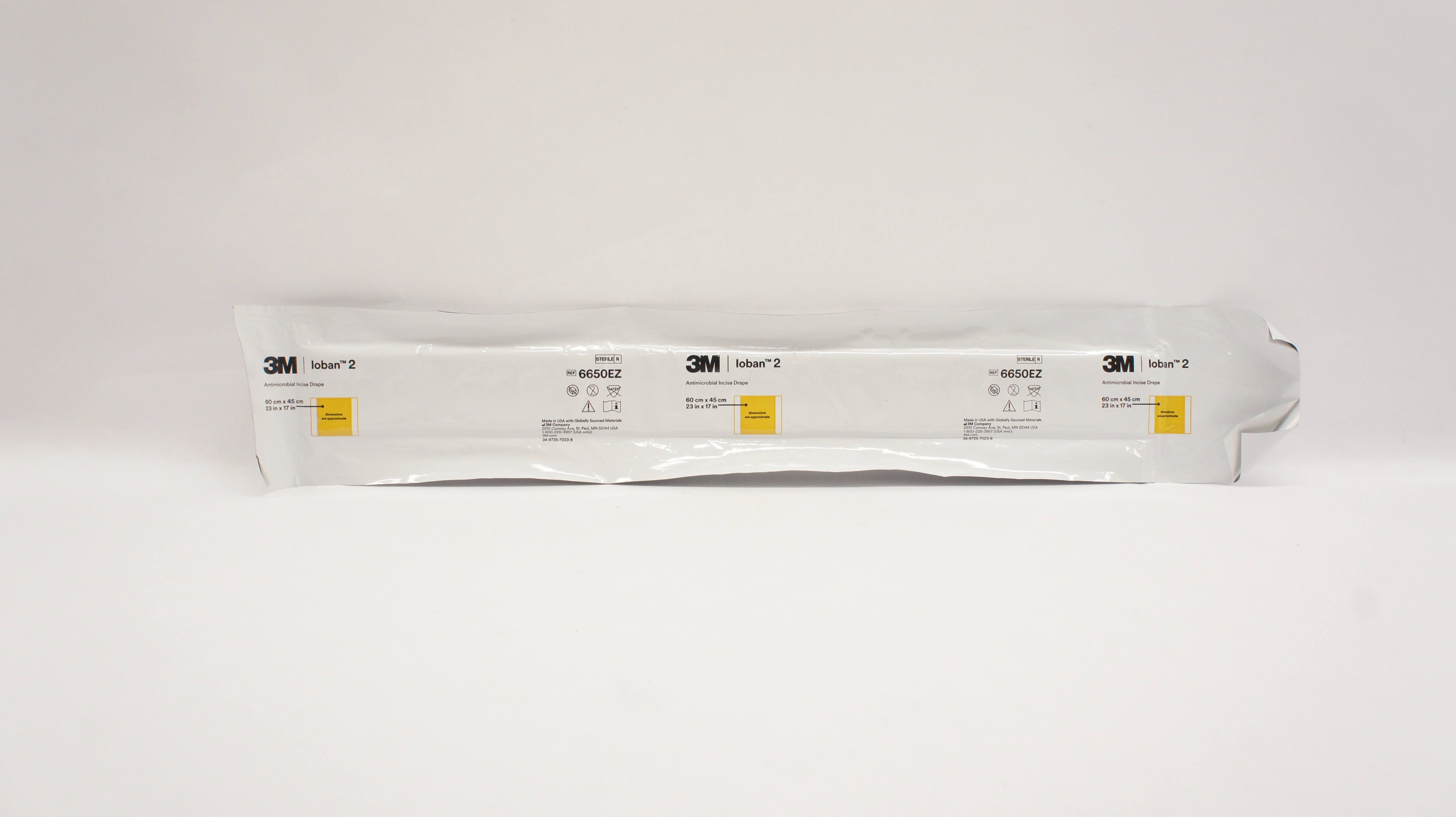 3M 6650EZ Loban 2 Antimicrobial Incise Drape 23inch x 17inch