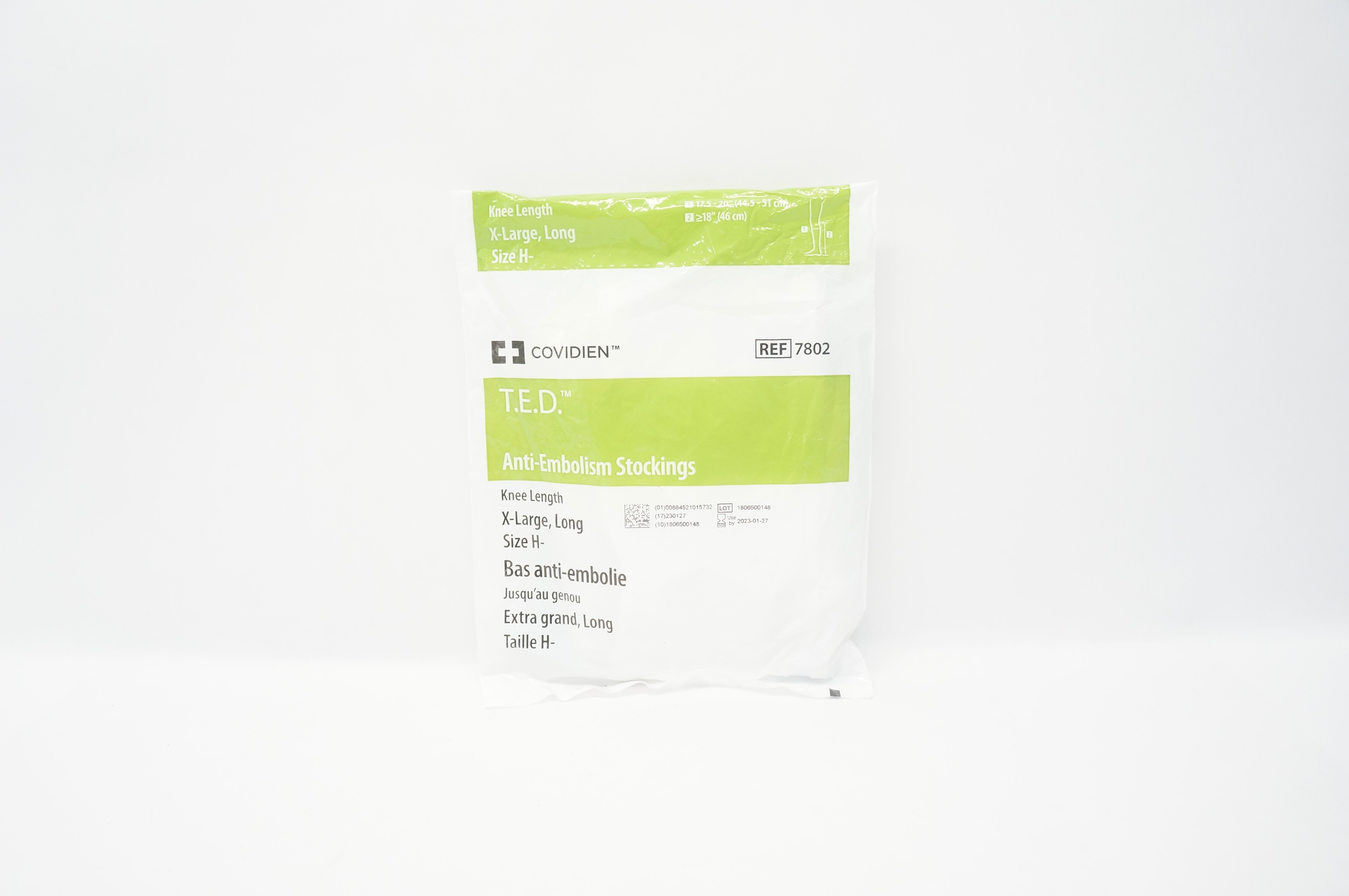 Covidien 7802 T.E.D. Anti-Embolism Stockings X-Large Long H