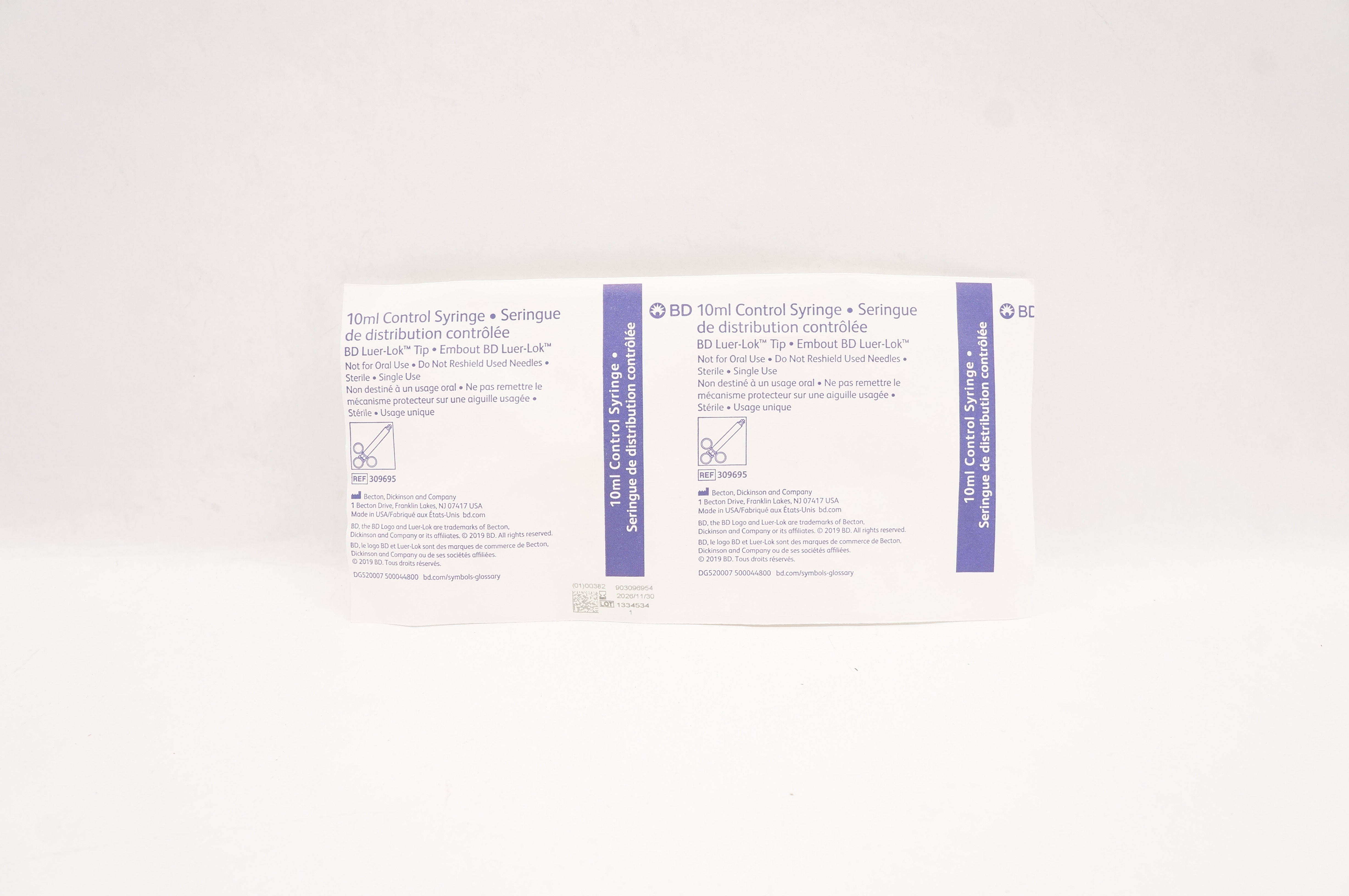 BD 309695 Luer-Lok Tip Control Syringe 10ml