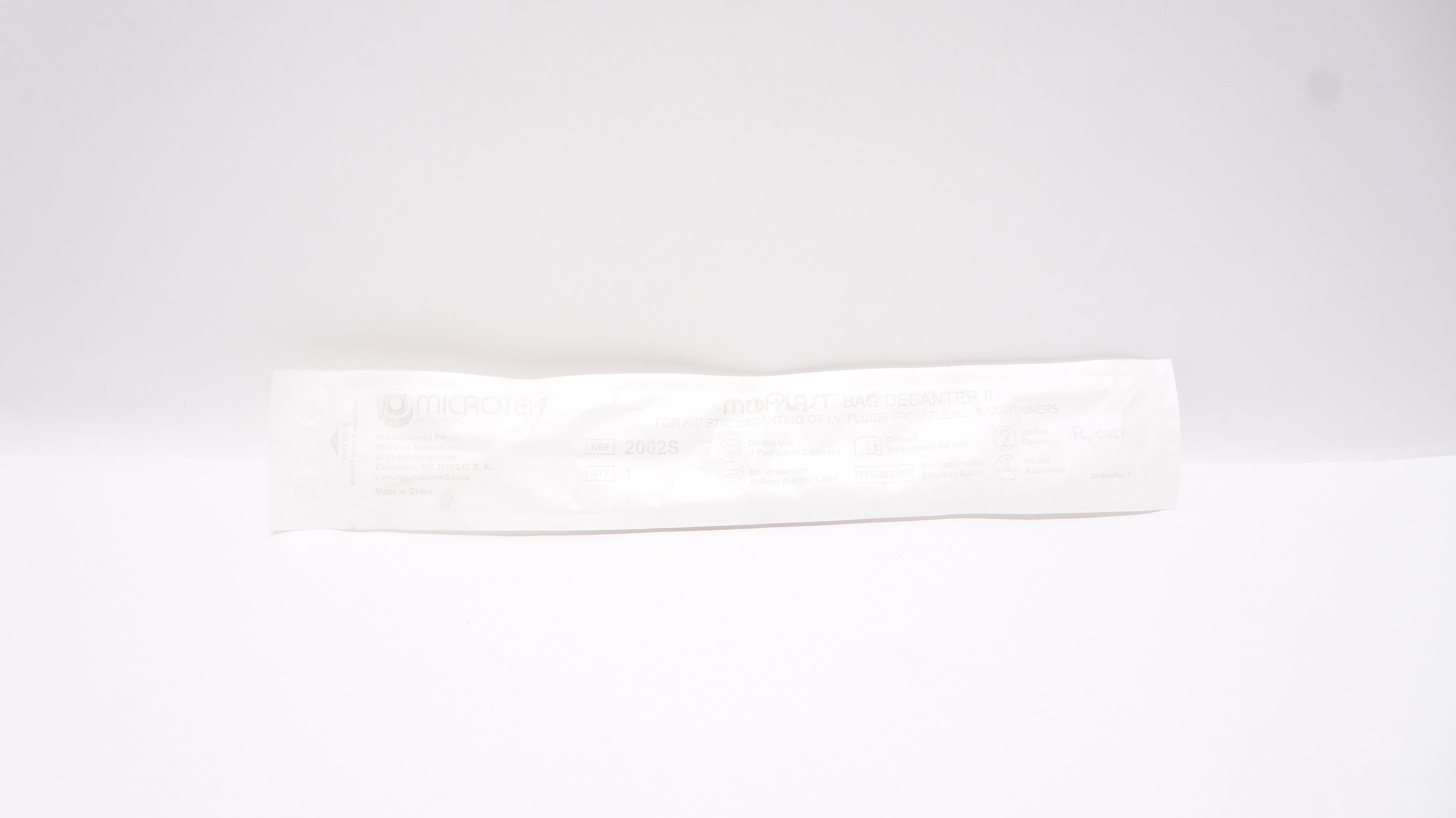 Microtek Medical 2002S Medi-Plast Bag Decanter II