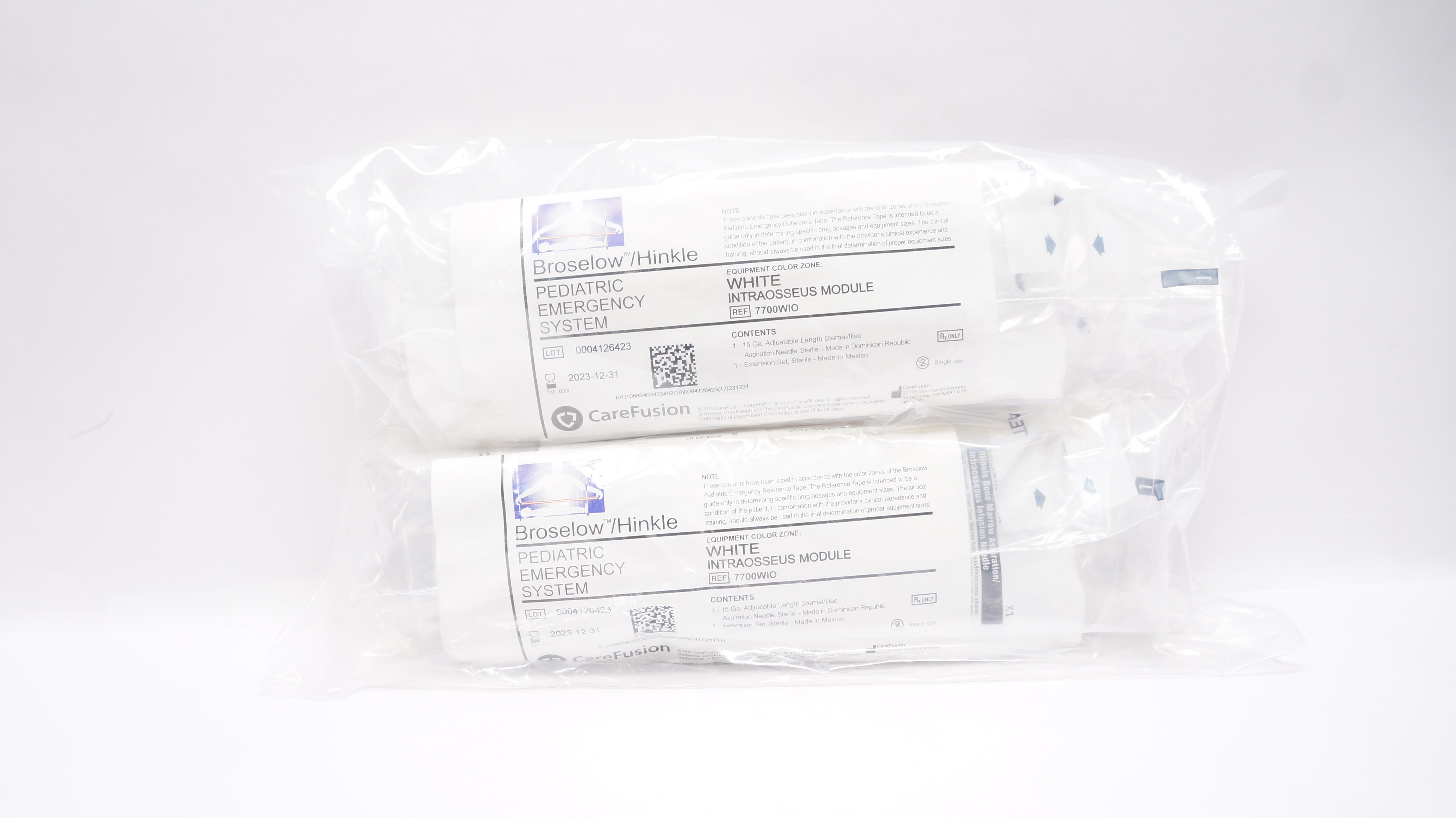 CareFusion 7700WIO Broselow/Hinkle Intraosseus Module White - Pack of 2