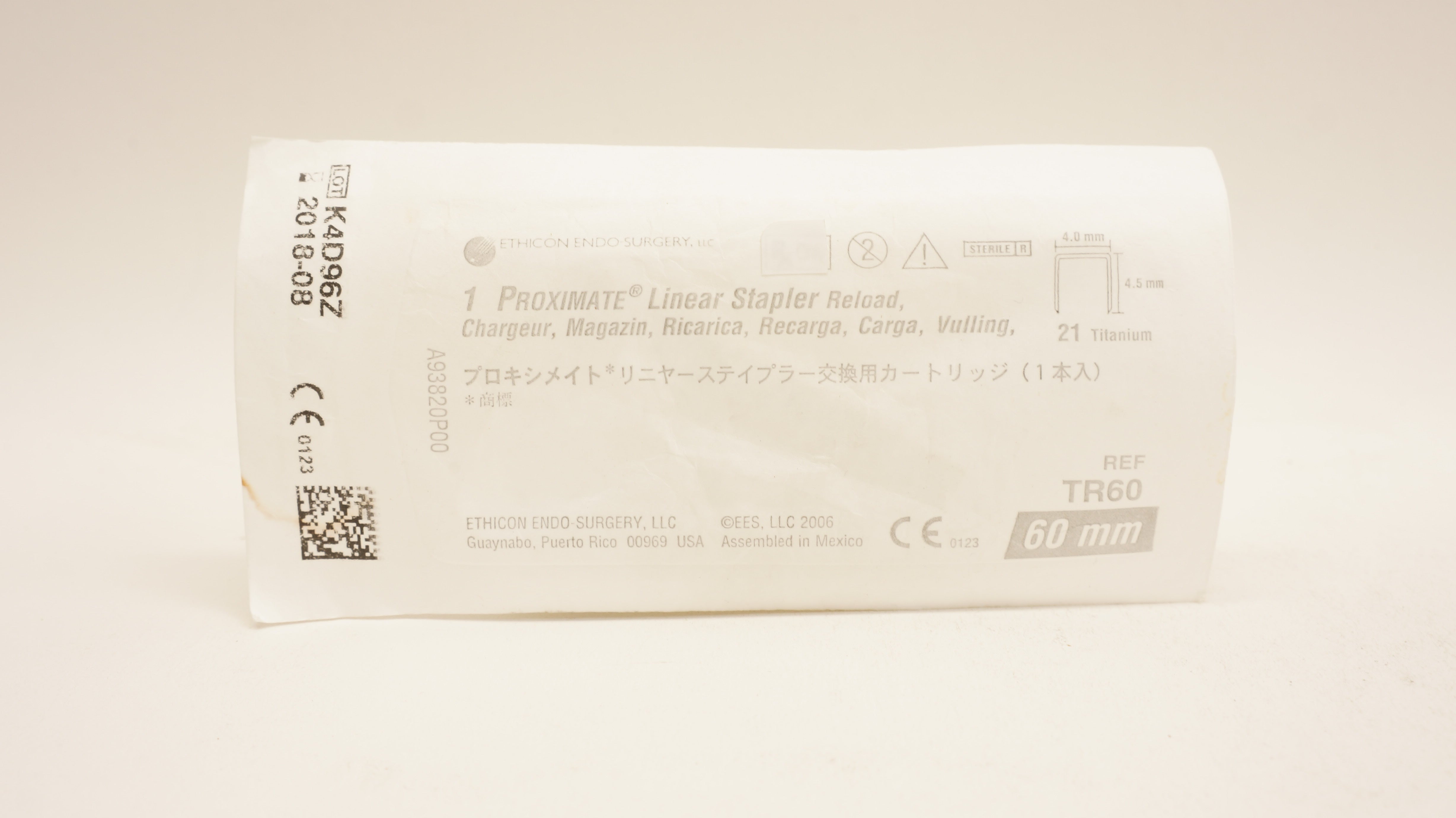 Covidien TR60 Proximate Linear Stapler Reload, 21 Titanium,  60mm (x)