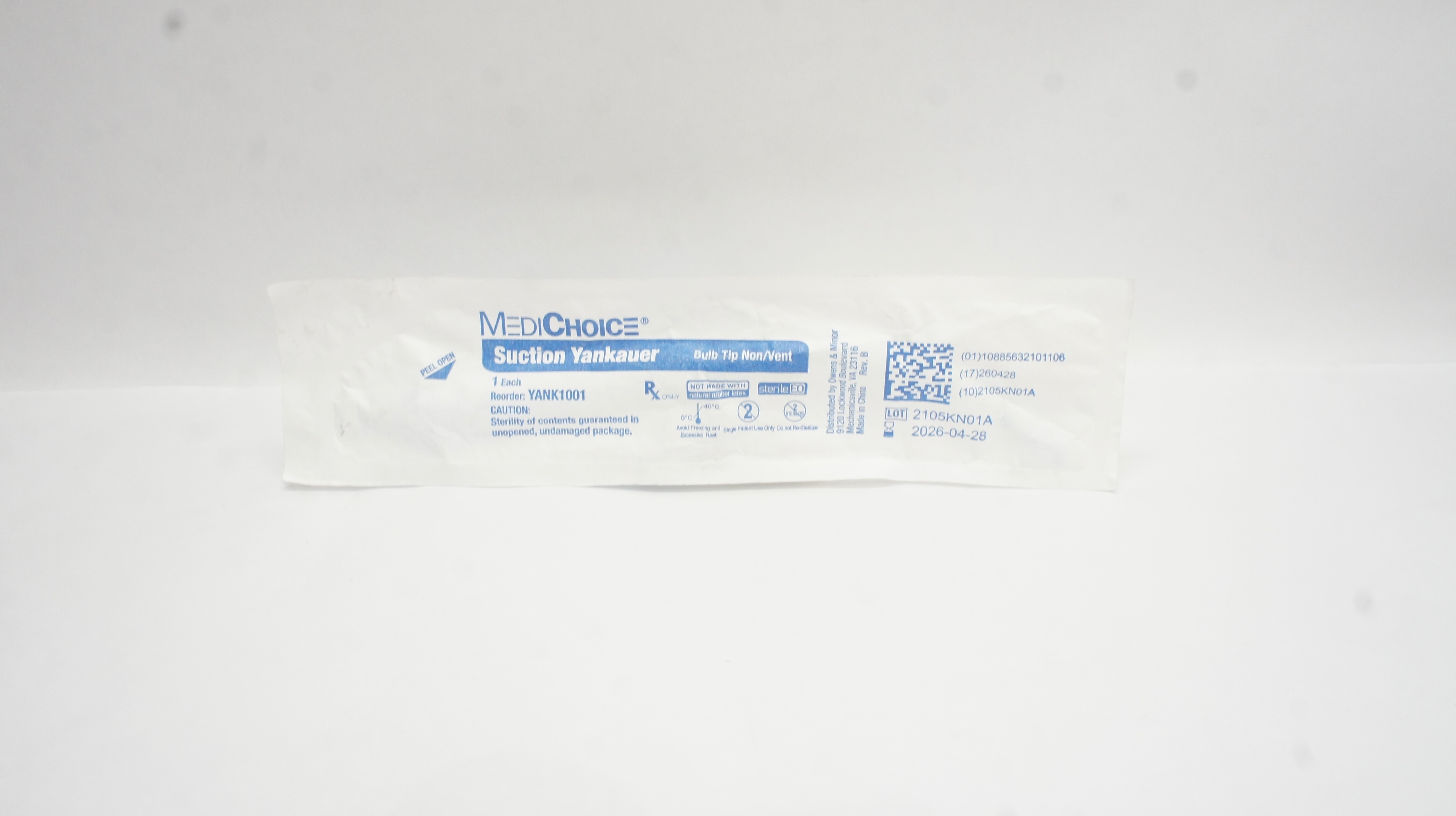 MediChoice YANK1001 Suction Yankauer Bulb Tip Non-Vent
