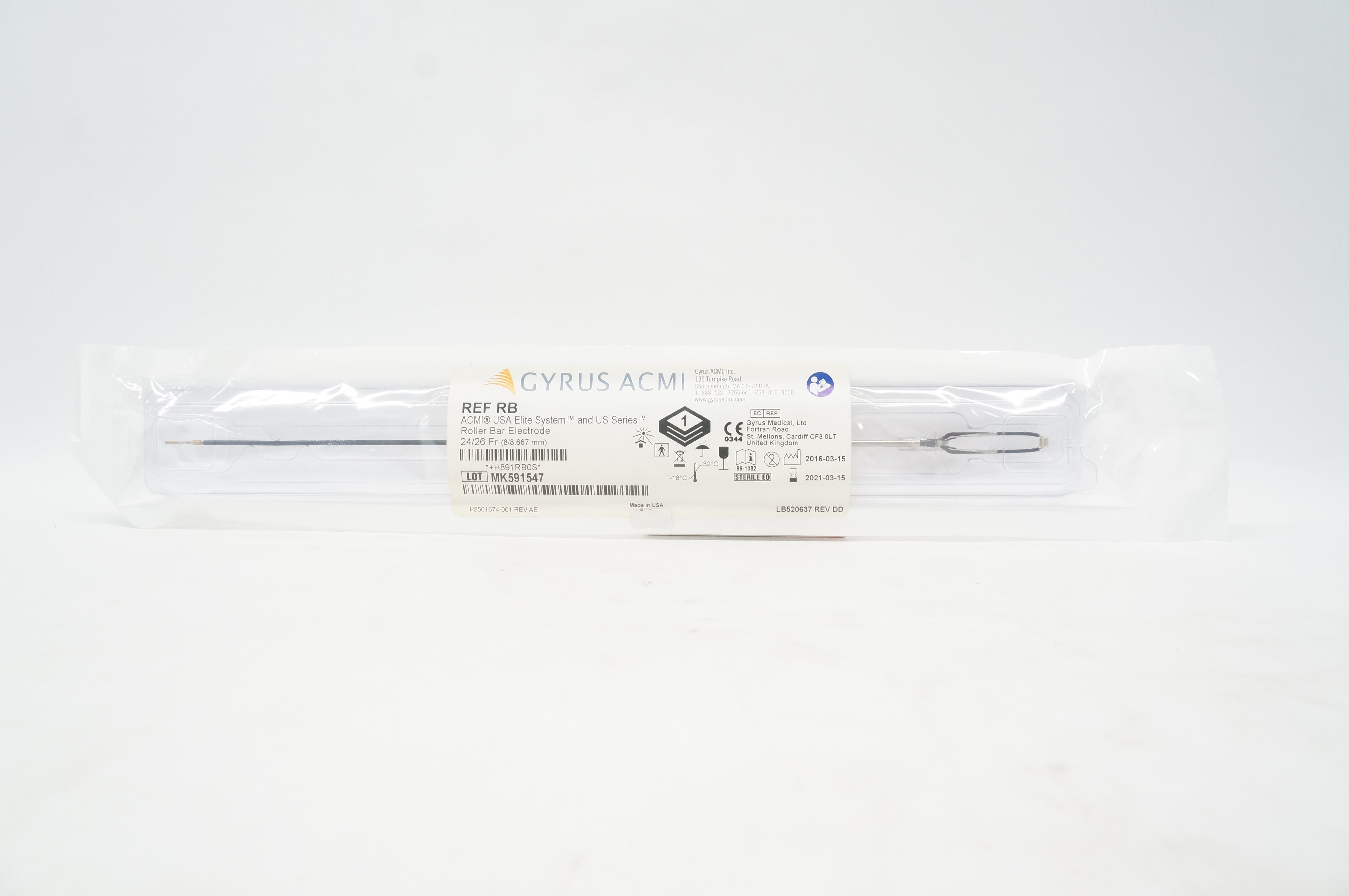 Gyrus Acmi RB Elite System & US Series Roller Bar Electrode 24/26 Fr