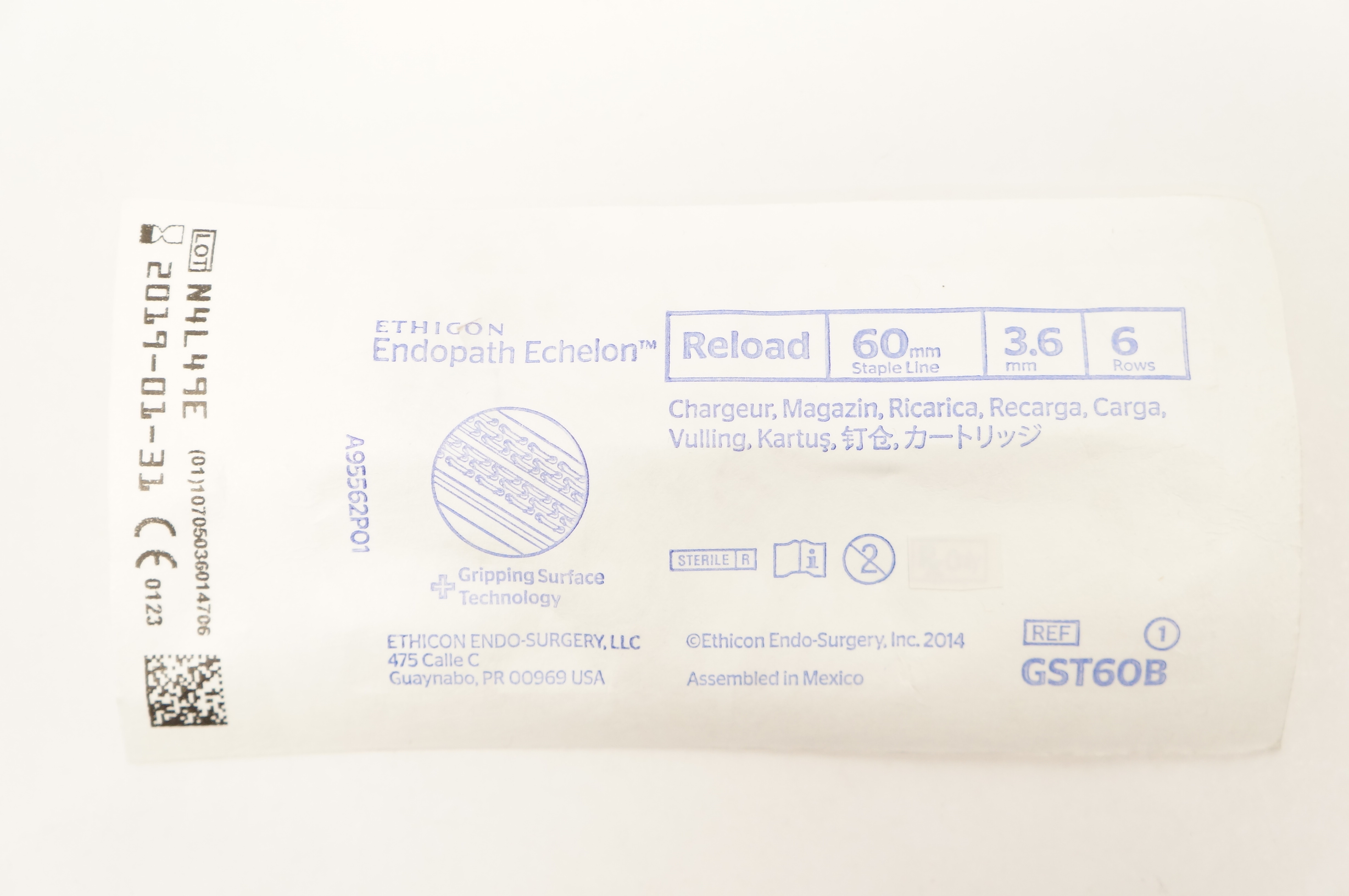 Ethicon GST60B Echelon Endopath Reload 60mm x 3.6mm, 6 Rows (x)