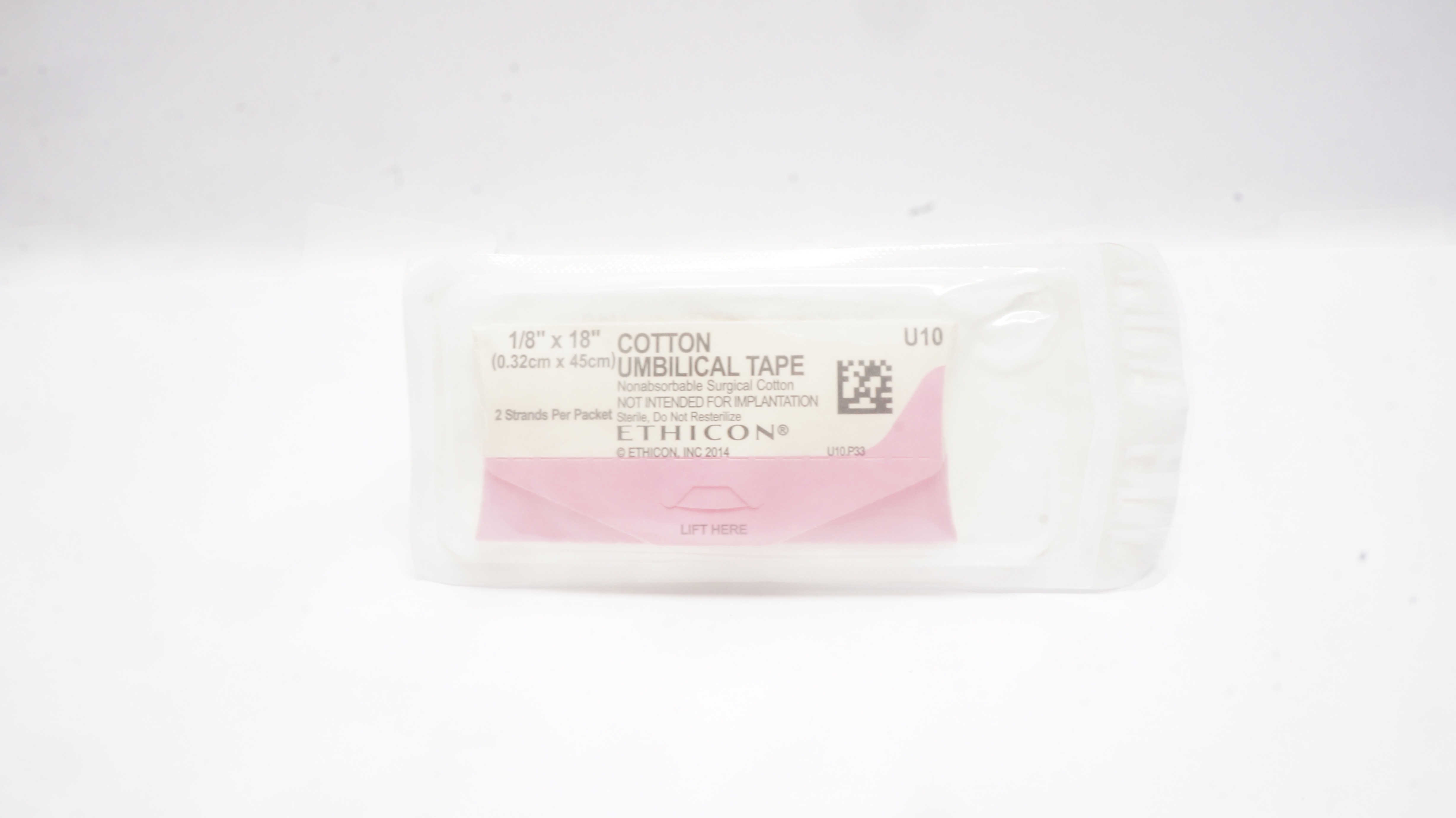 Ethicon U10 Cotton Umbilical Tape 1/8inch x 18inch (x)
