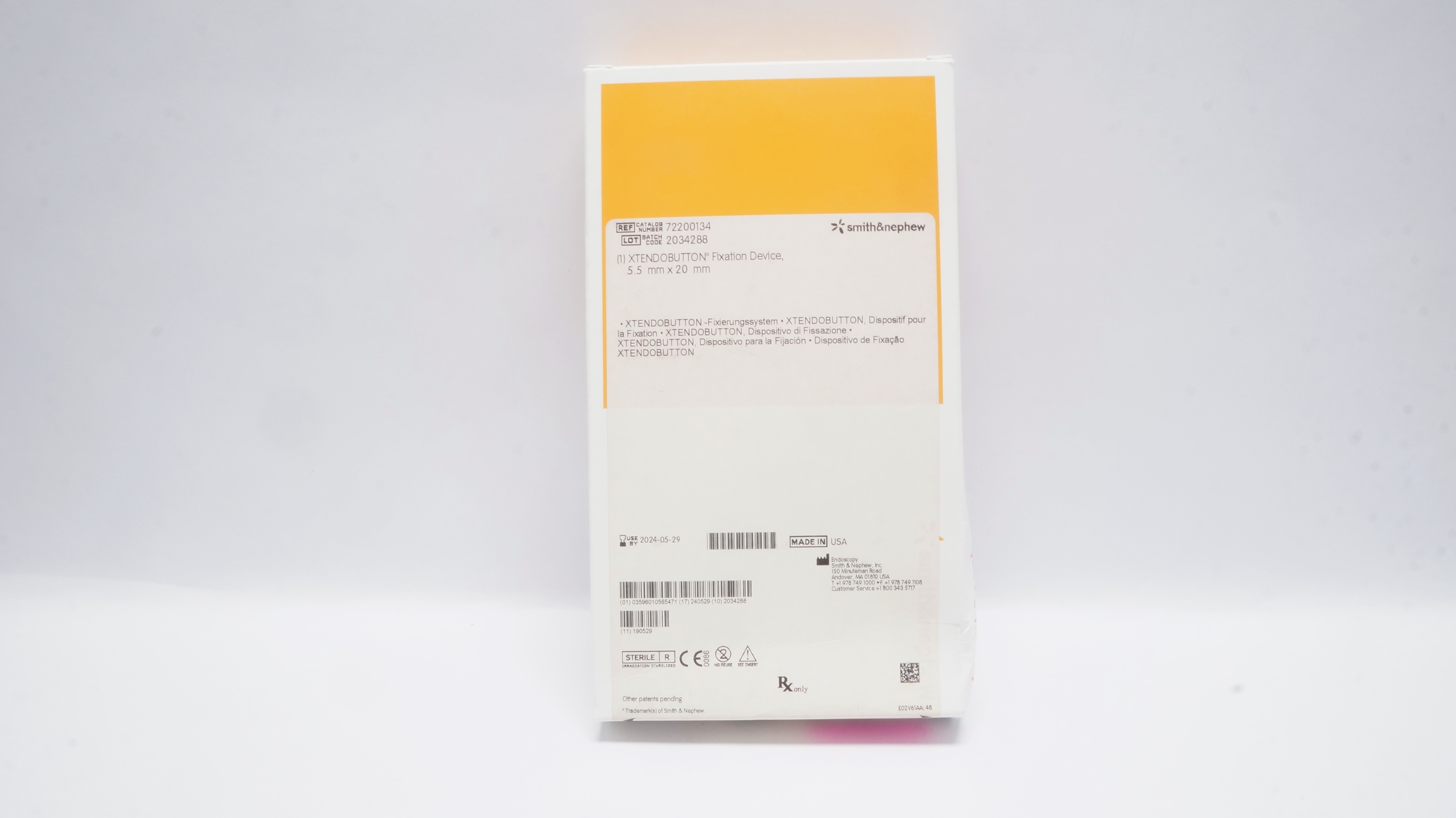 Smith&Nephew 72200134 Xtendobutton Fixation Device, 5.5mmx 20mm (x)