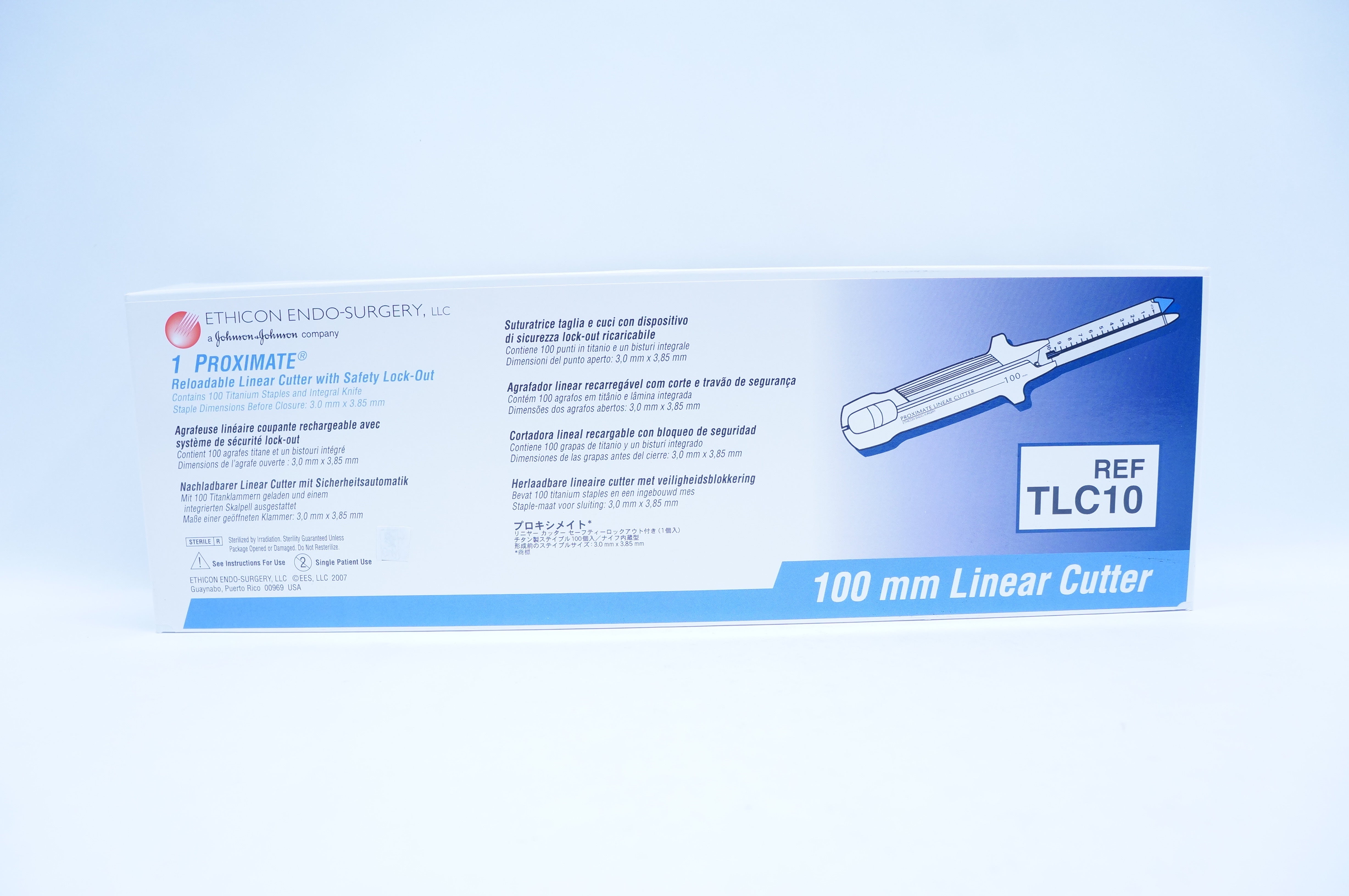 Ethicon TLC10 1 Proximate Reloadable Linear Cutter w/Safety Lock-Out 100mm (x)