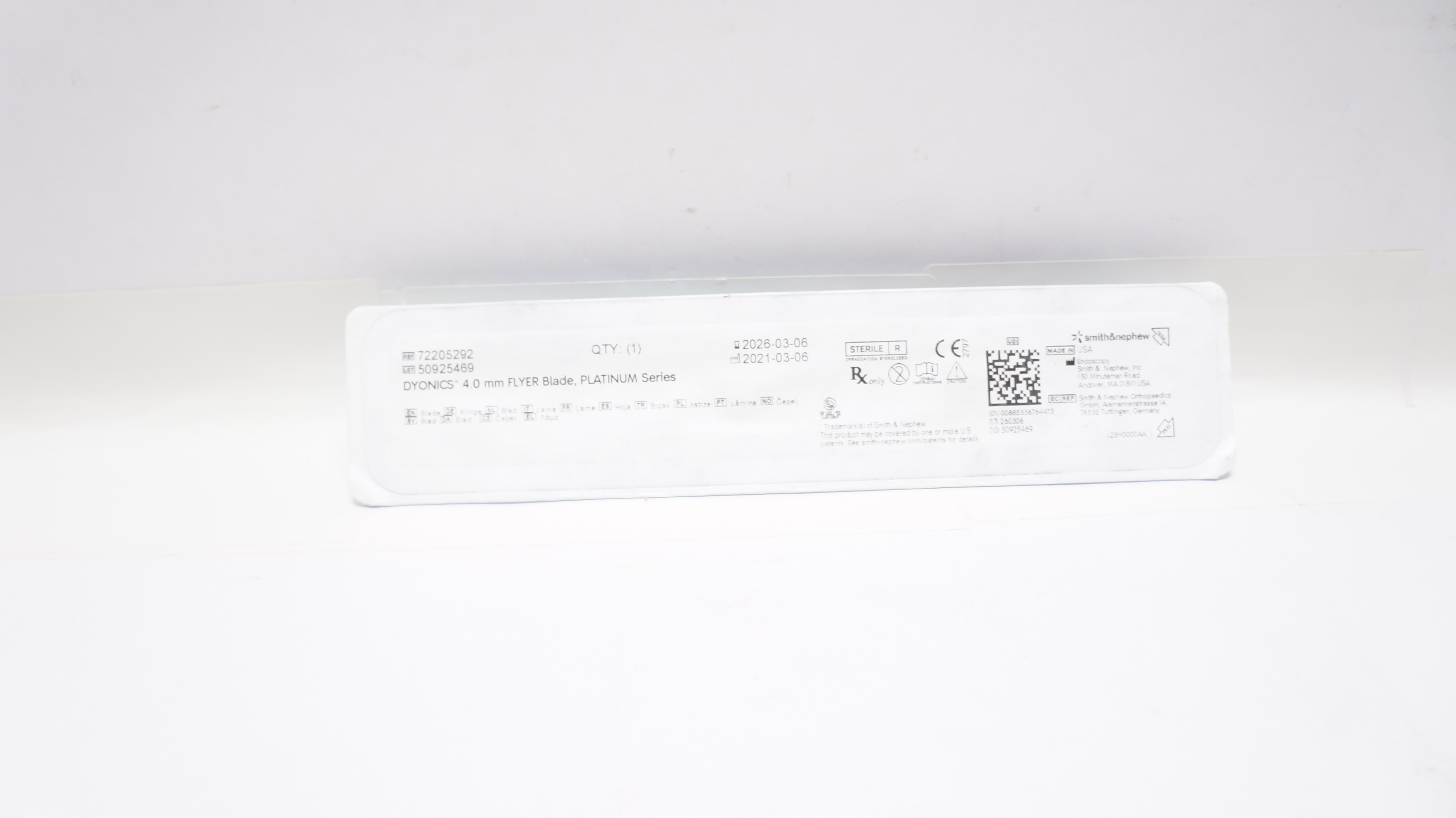 Smith&Nephew 72205292 DYONICS 4.0mm Flyer Blade, Platinum Series