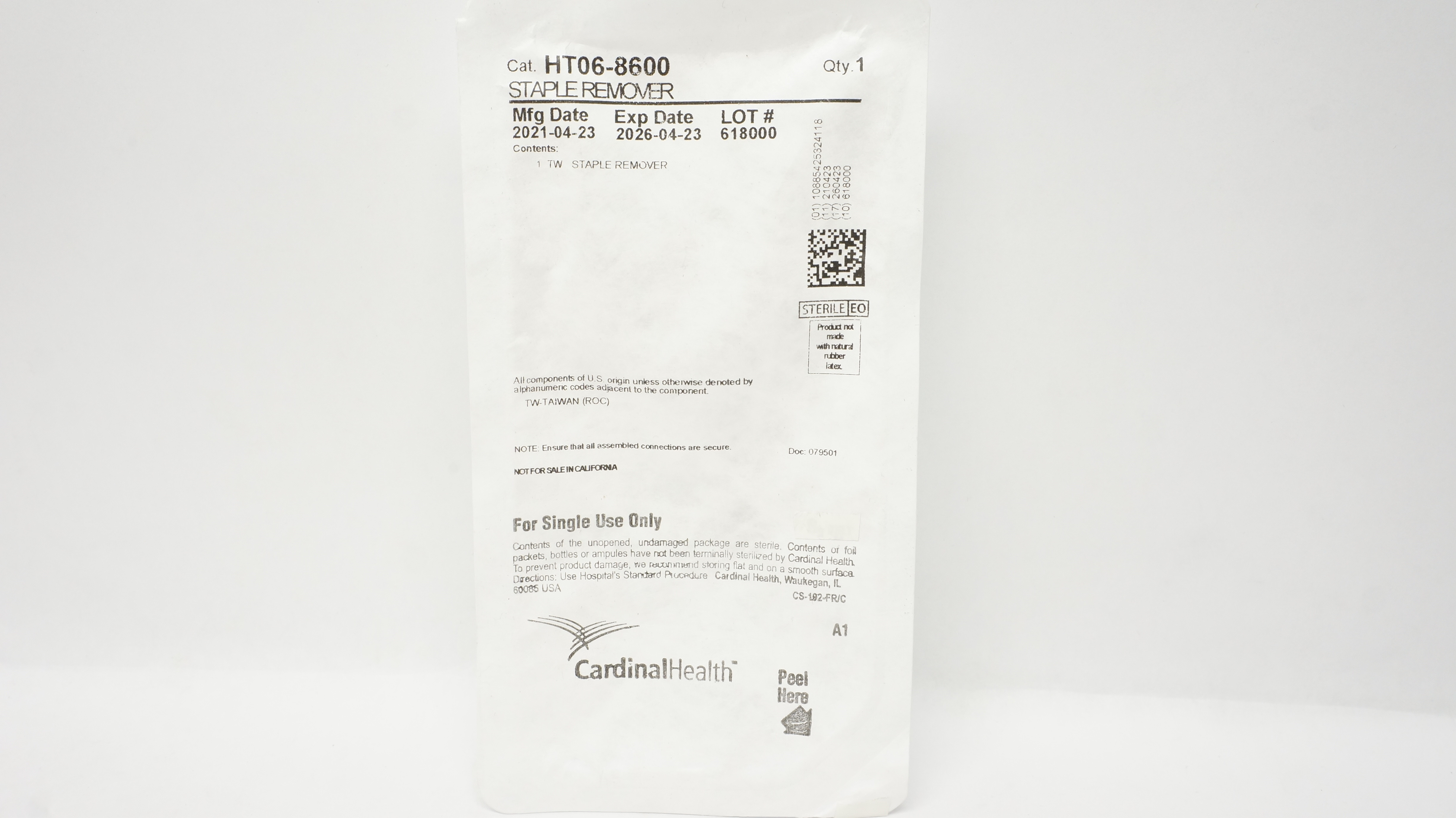 Cardinal Health HT06-8600 Staple Remover