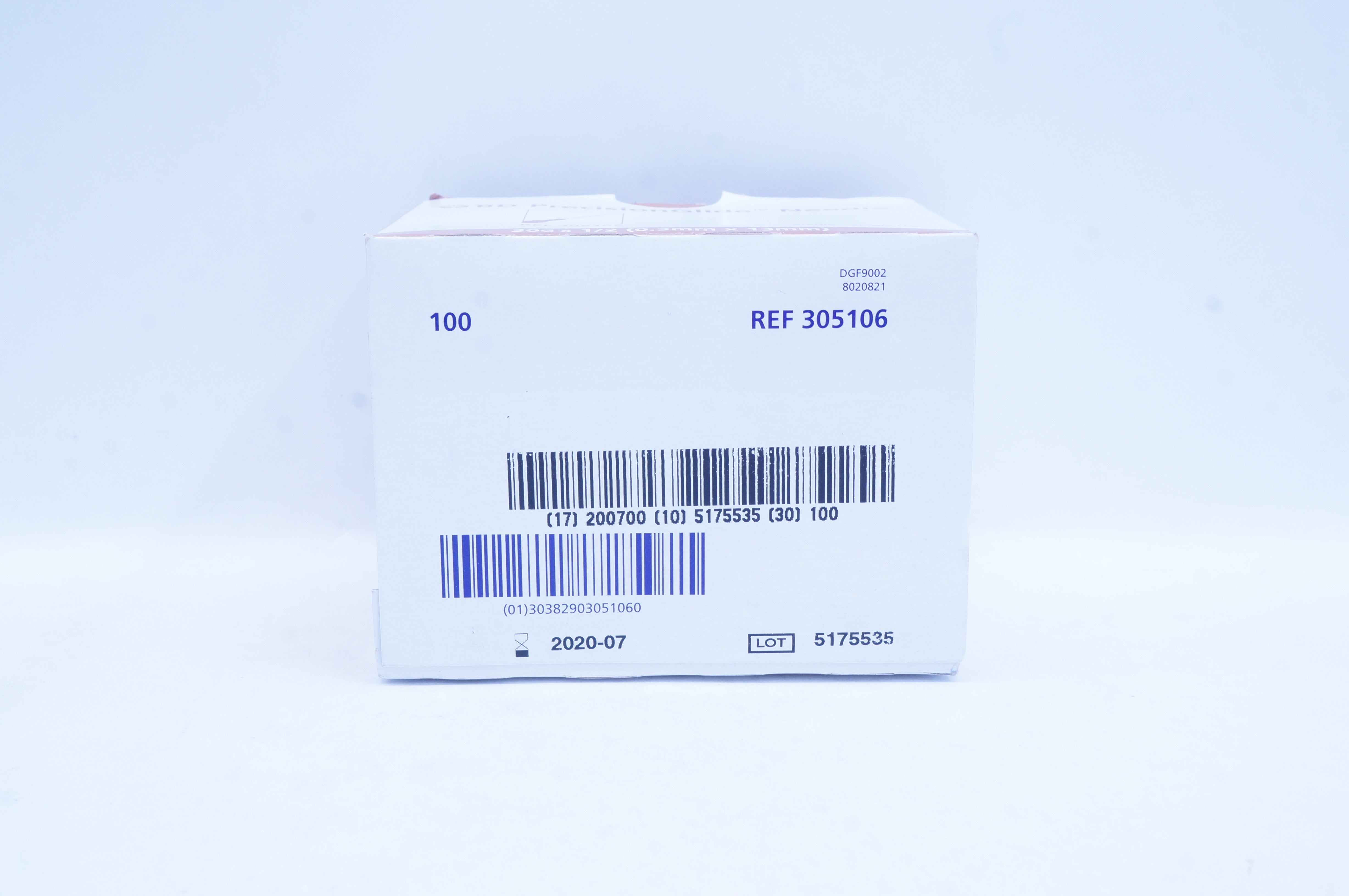 BD 305106 Becton PrecisionGlide Ndle. 30G x 1/2inch (x) - Box of 100