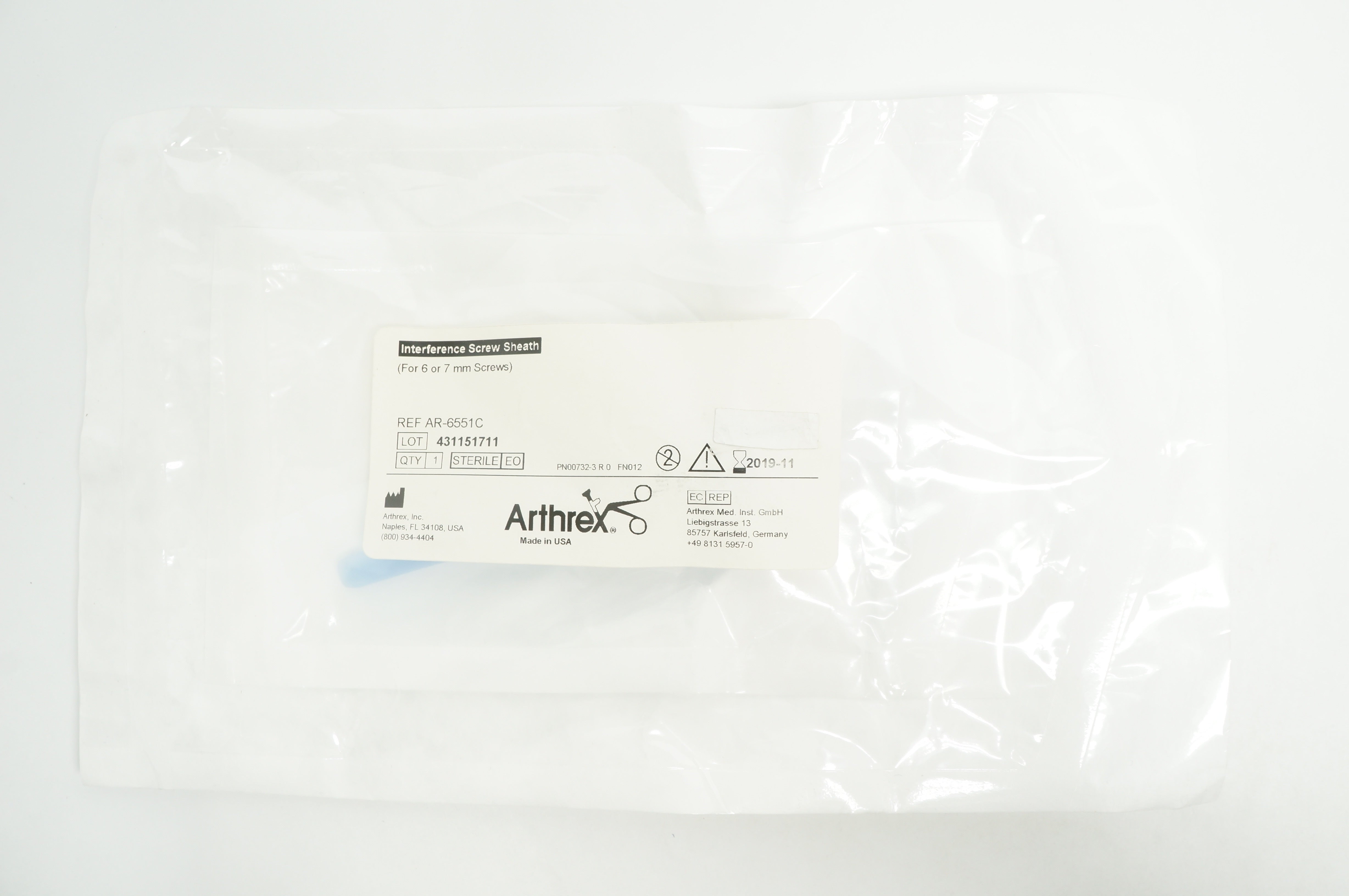 Arthrex AR-6551C Interference Screw Sheath (x)