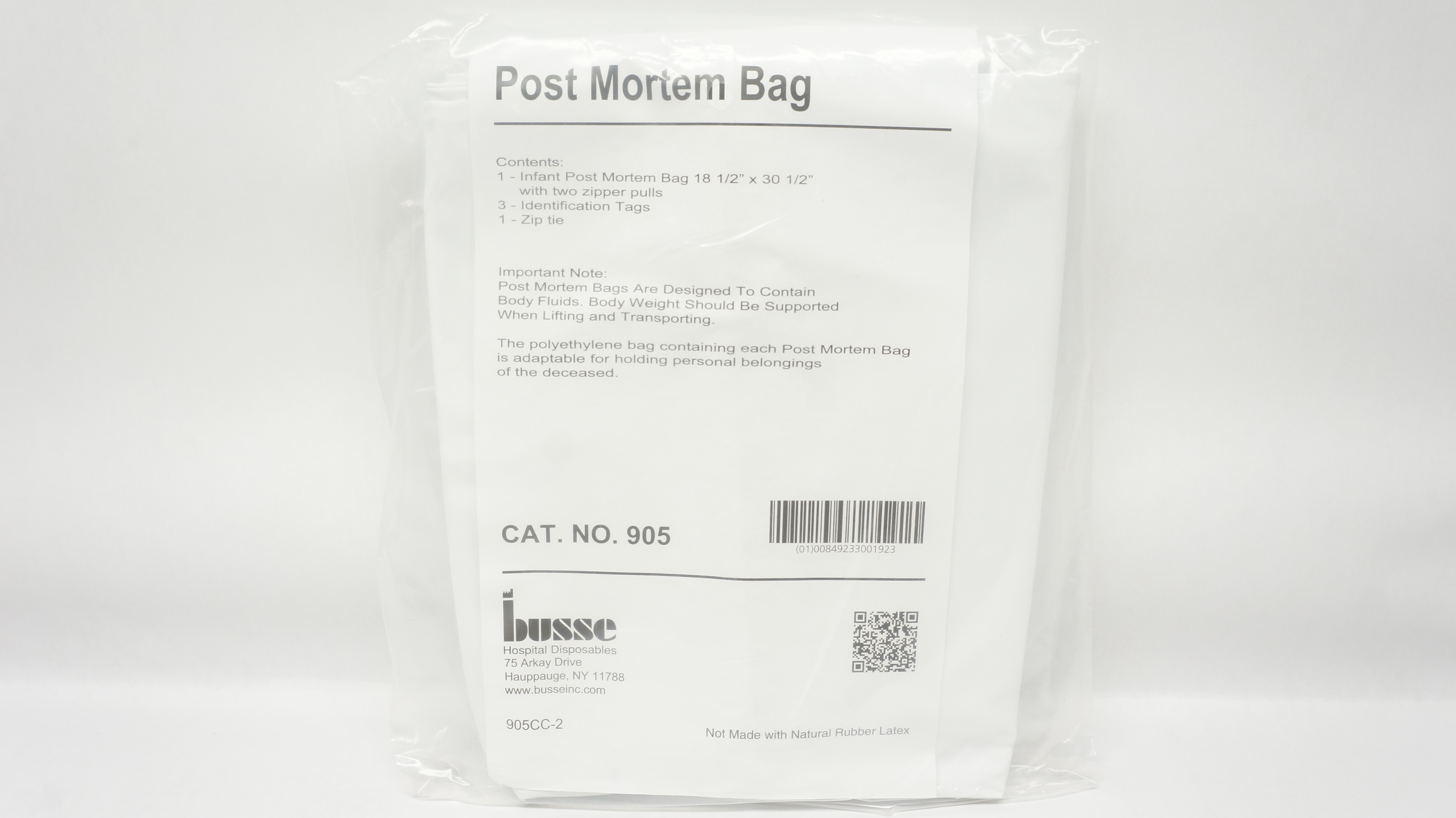 Busse 905 Infant Post Mortem Bag 18-1/2inch x 30-1/2inch