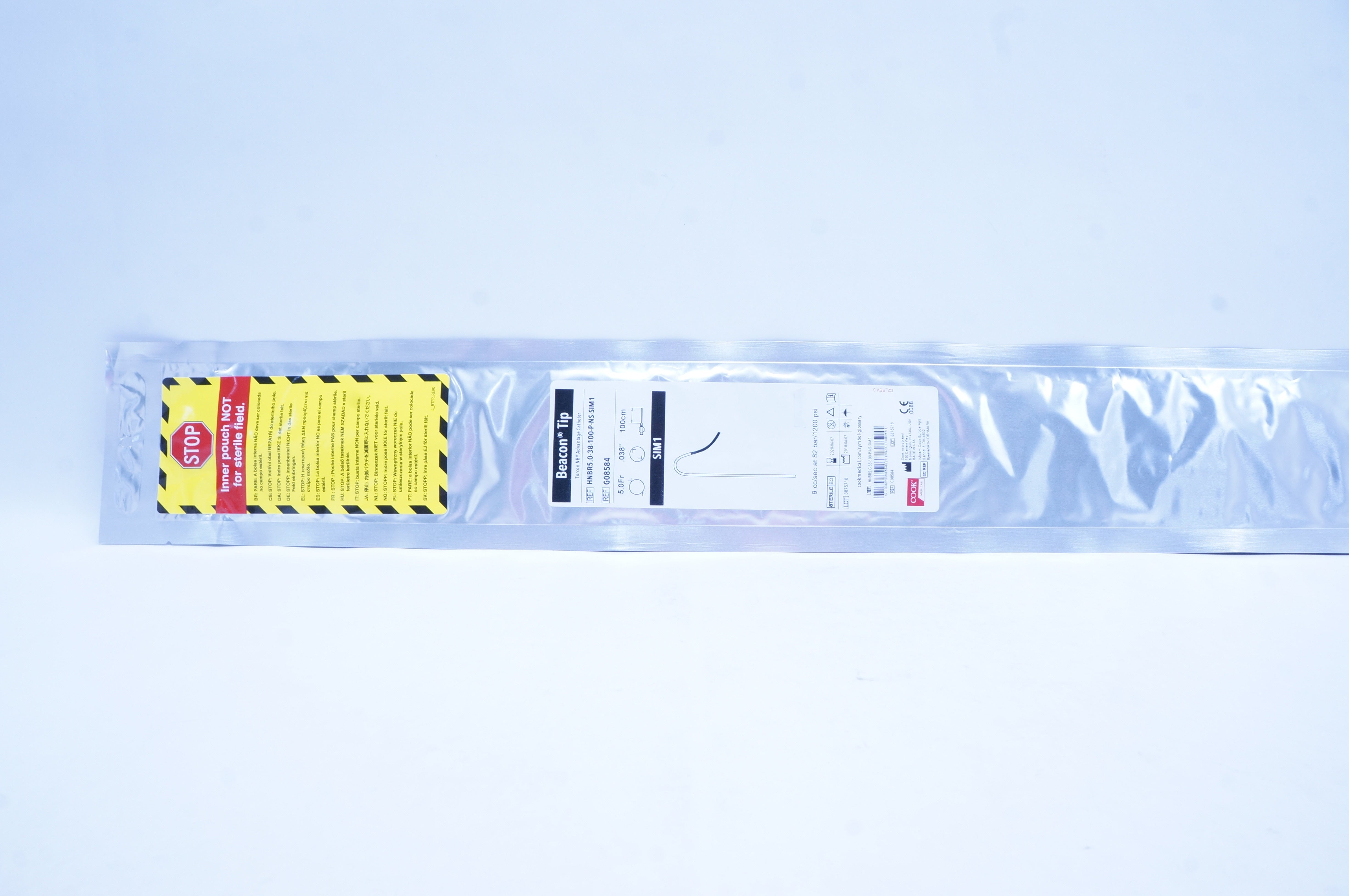 Cook G08584 Beacon Tip Torcon NB Advantage Cath. 5Fr x .038inch x 100cm SIM1 (x)