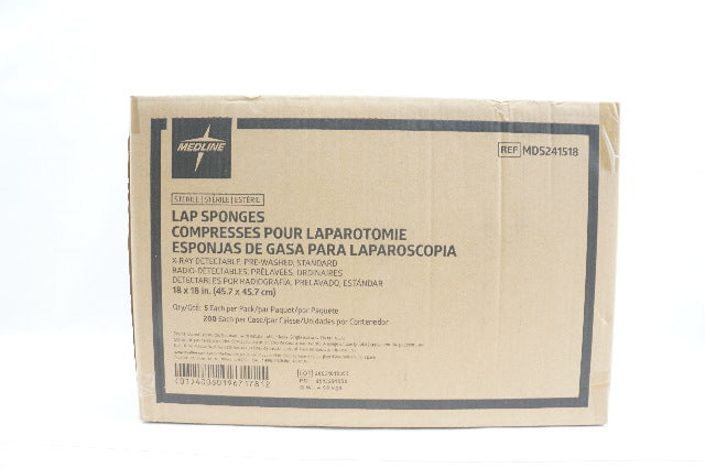 Medline  MDS241518 Lap Sponges 18 inch x 18 inch - Case of 200