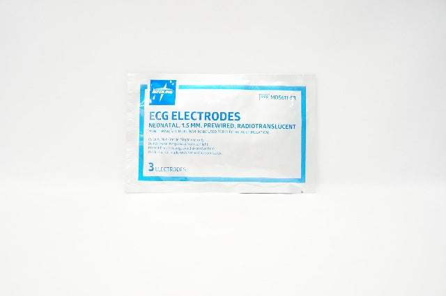 Medline MDS61115R ECG Electrodes Neonatal, Prewired, 1.5mm (x) - Pack of 3