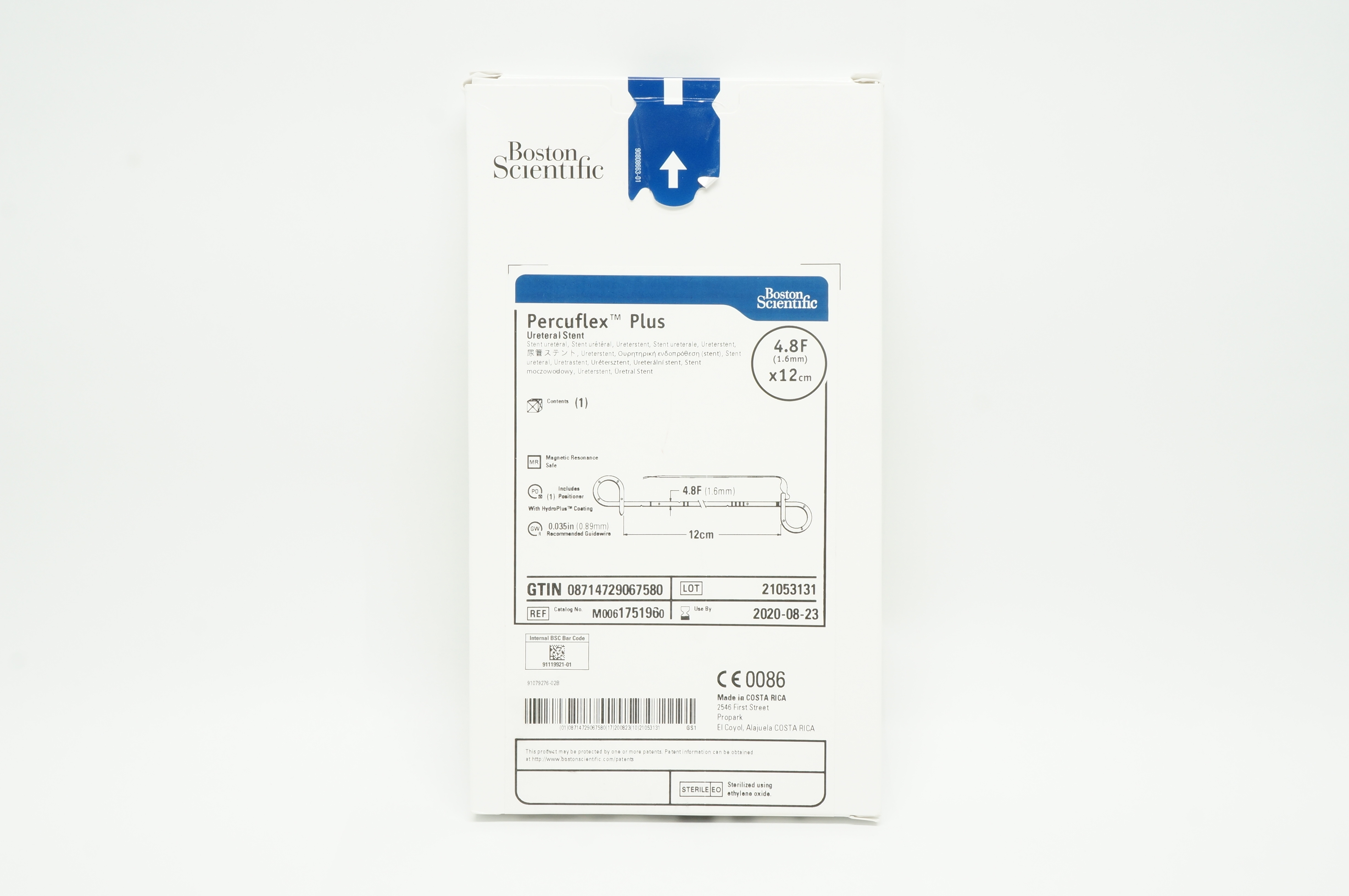 Boston Scientific 175196 Percuflex Plus Ureteral Stnt. 4.8F x 12cm (x)