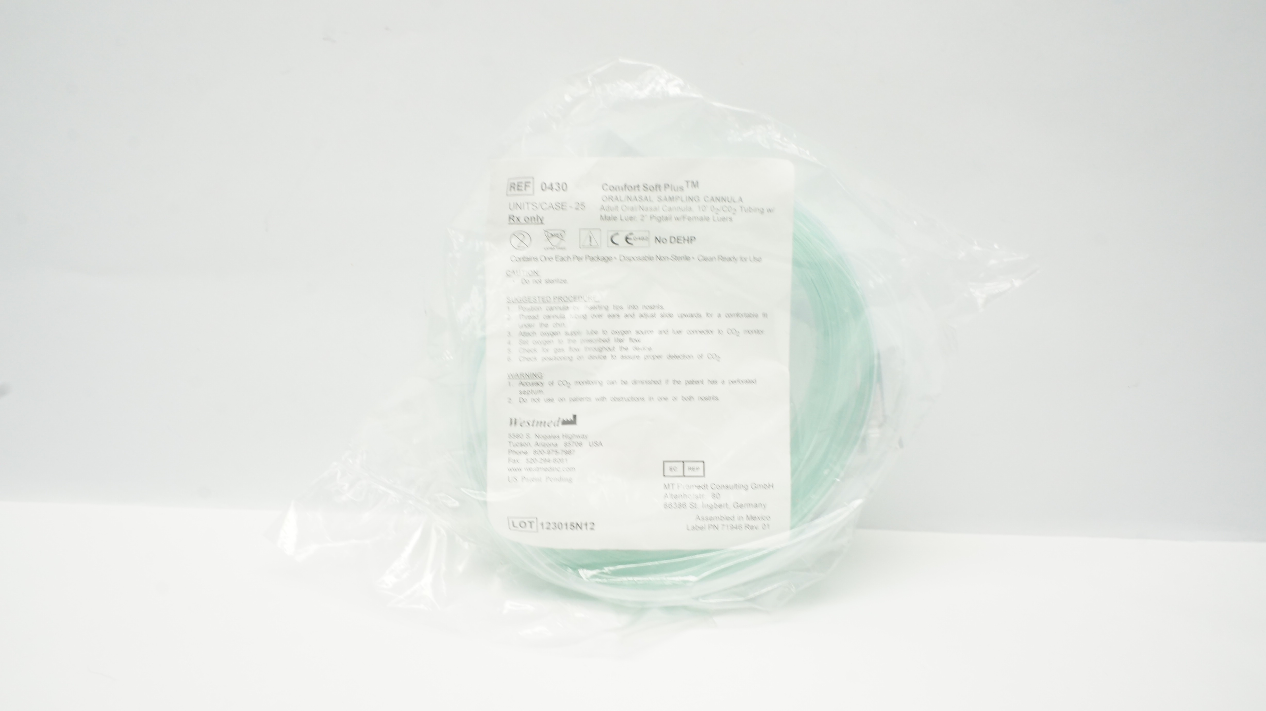 Westmed 0430 Comfort Soft Plus, Adult Oral/Nasal Sampling Cannula