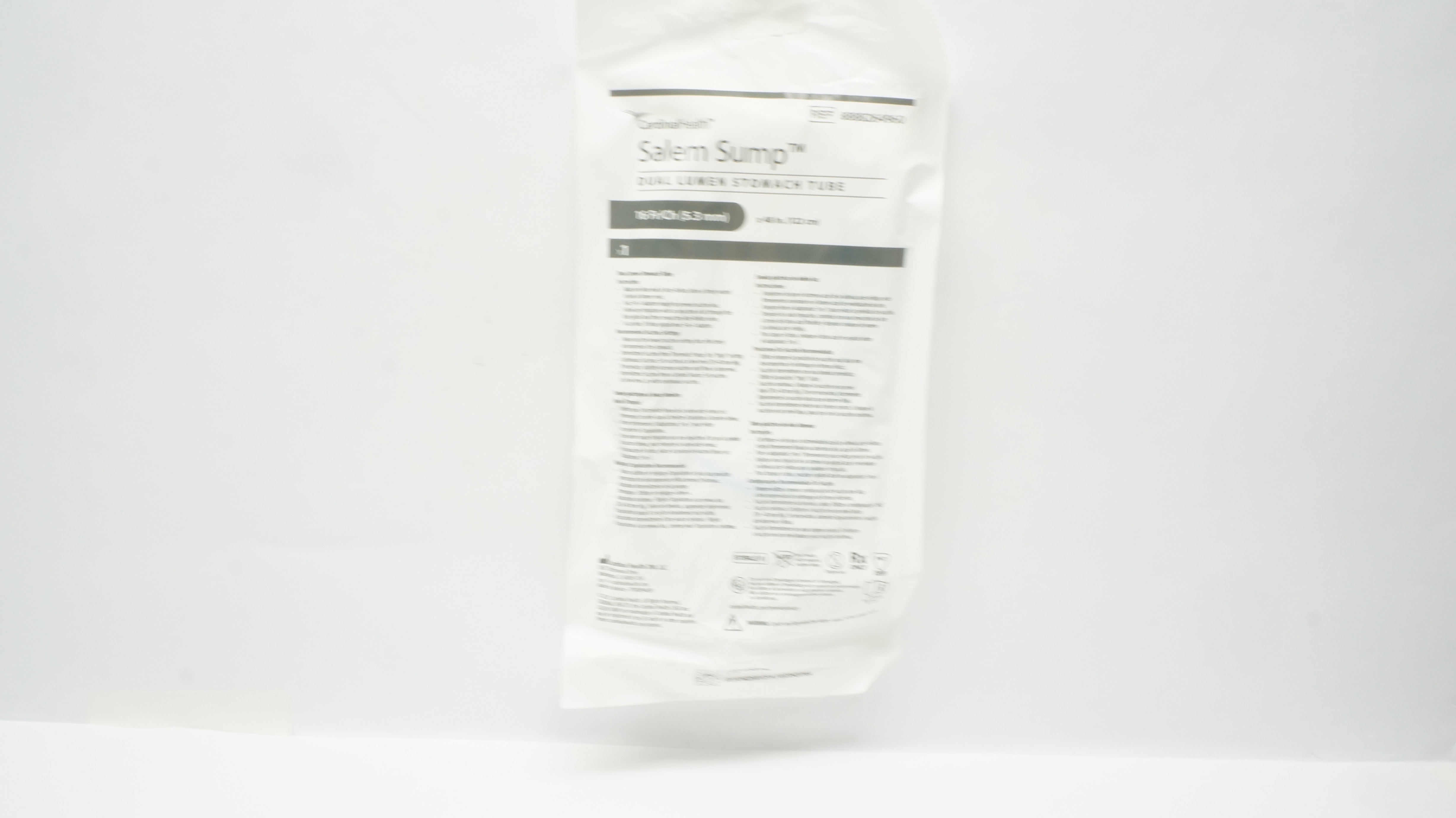 Cardinal Health 8888264960 Salem Sump Dual Lumen Stomach Tube 16Fr/Ch x 48inch