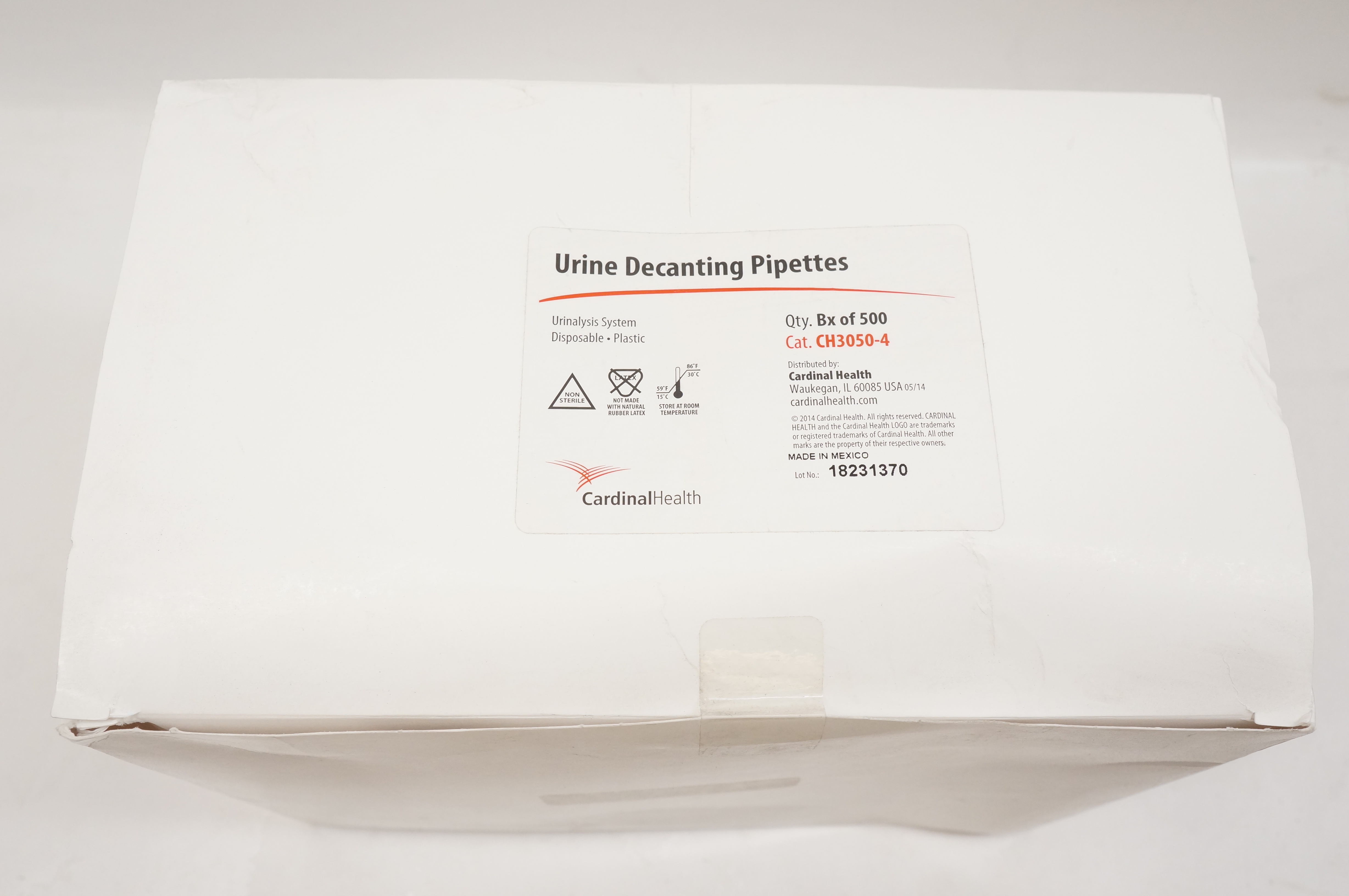 Cardinal Health CH30504 Urine Decanting Pipettes Box of 500