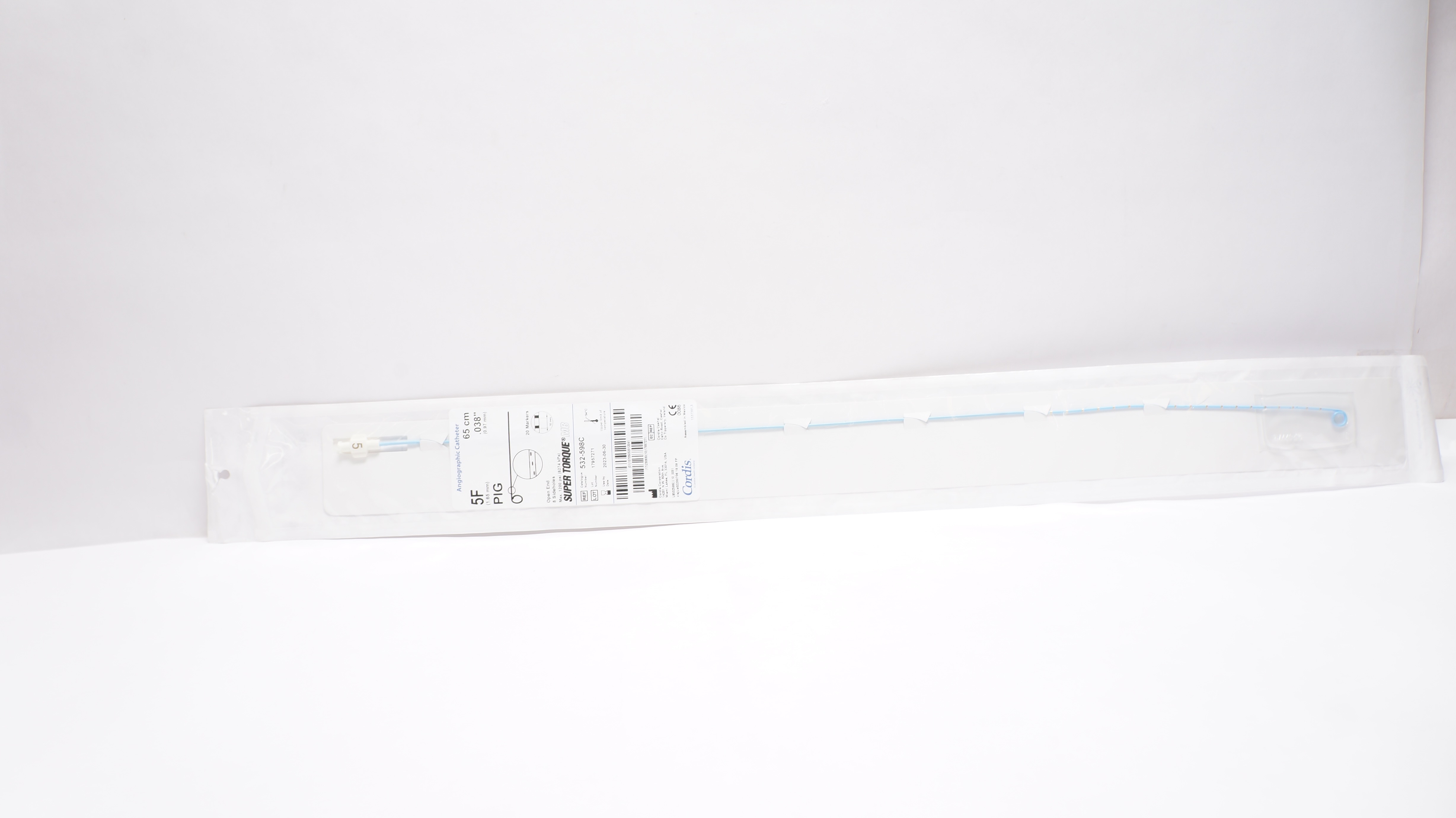 Cordis 532-598C SUPER TORQUE Angiographic Catheter 5F x 0.038inch