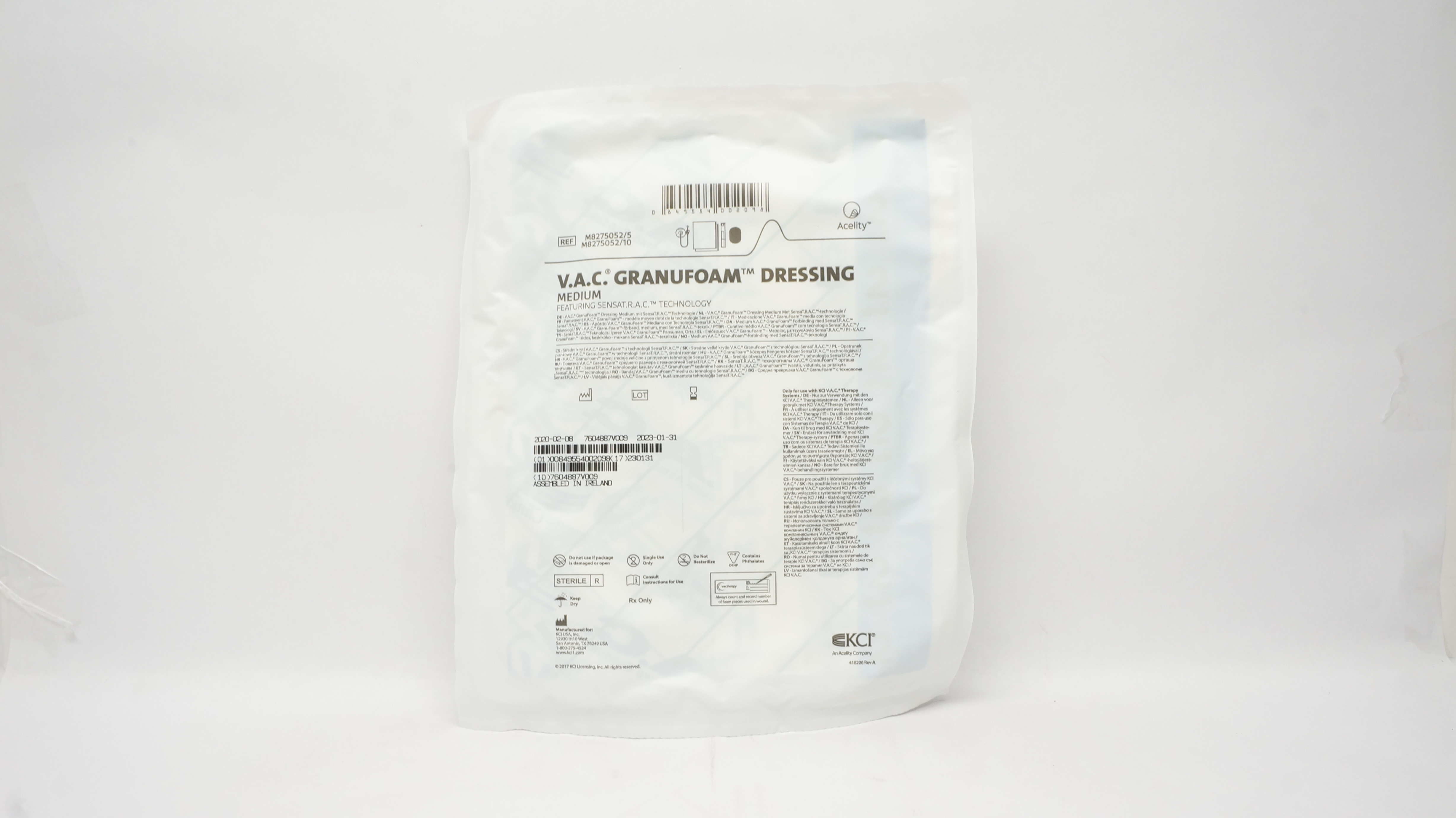 KCI M8275052/5 Acelity V.A.C. Granufoam Dressing, Medium