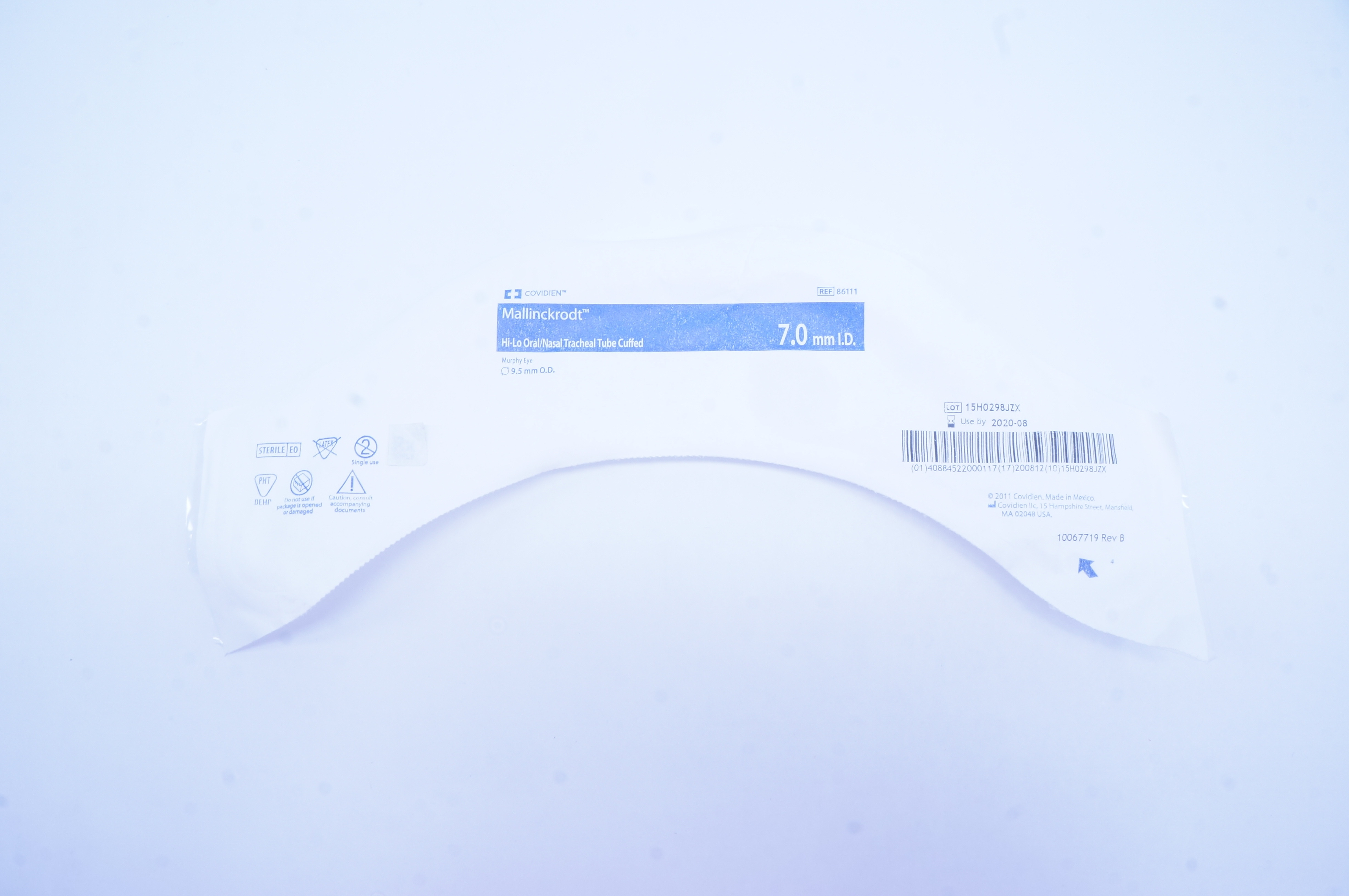 Covidien 86111 Mallinckrodt Hi-Lo Oral/Nasal Tracheal Tube Cuffed 7 x 9.5mm (x)