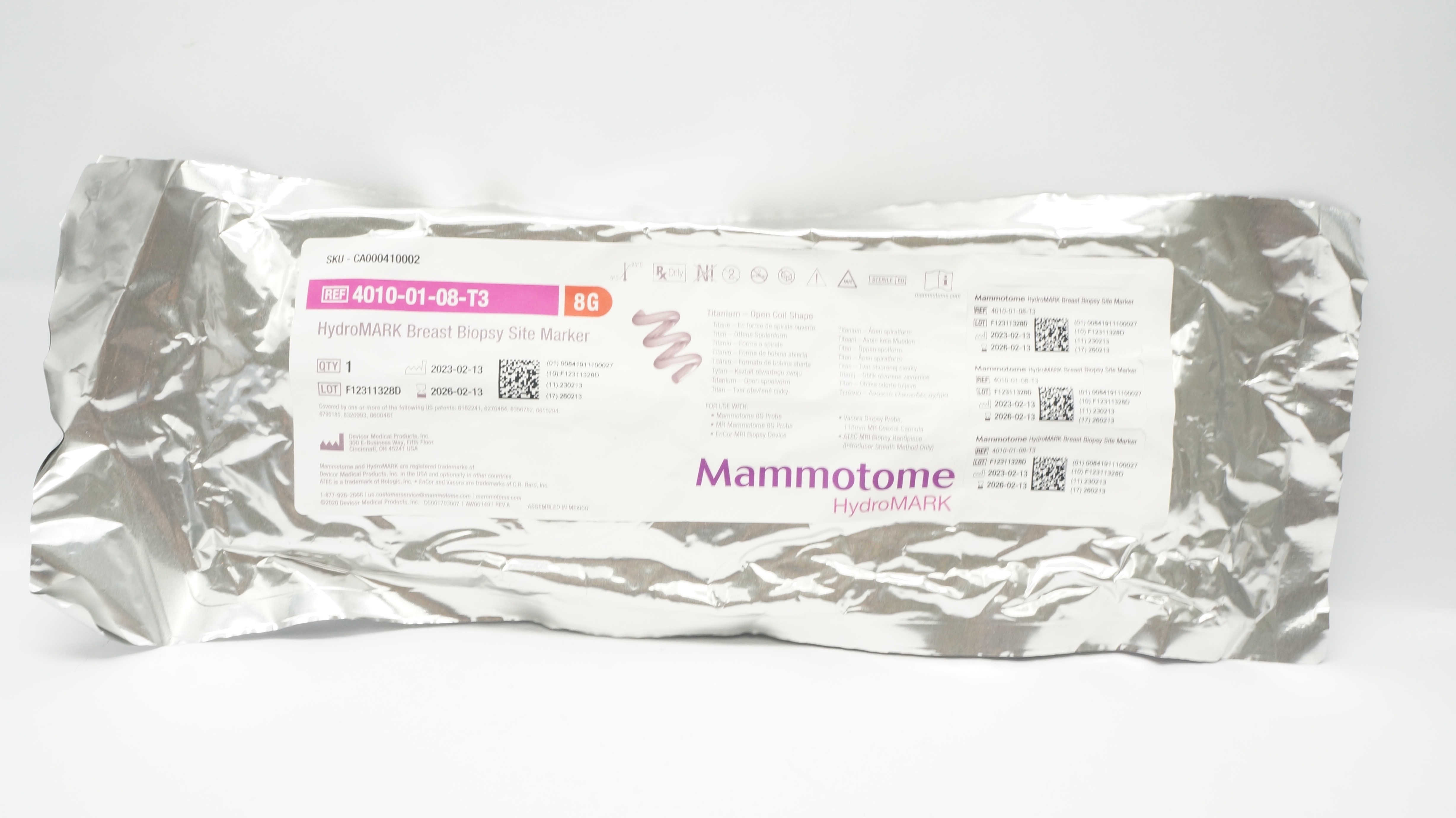 Devicor Medical 4010-01-08-T3 HydroMARK Breast Biopsy Site Marker 8G