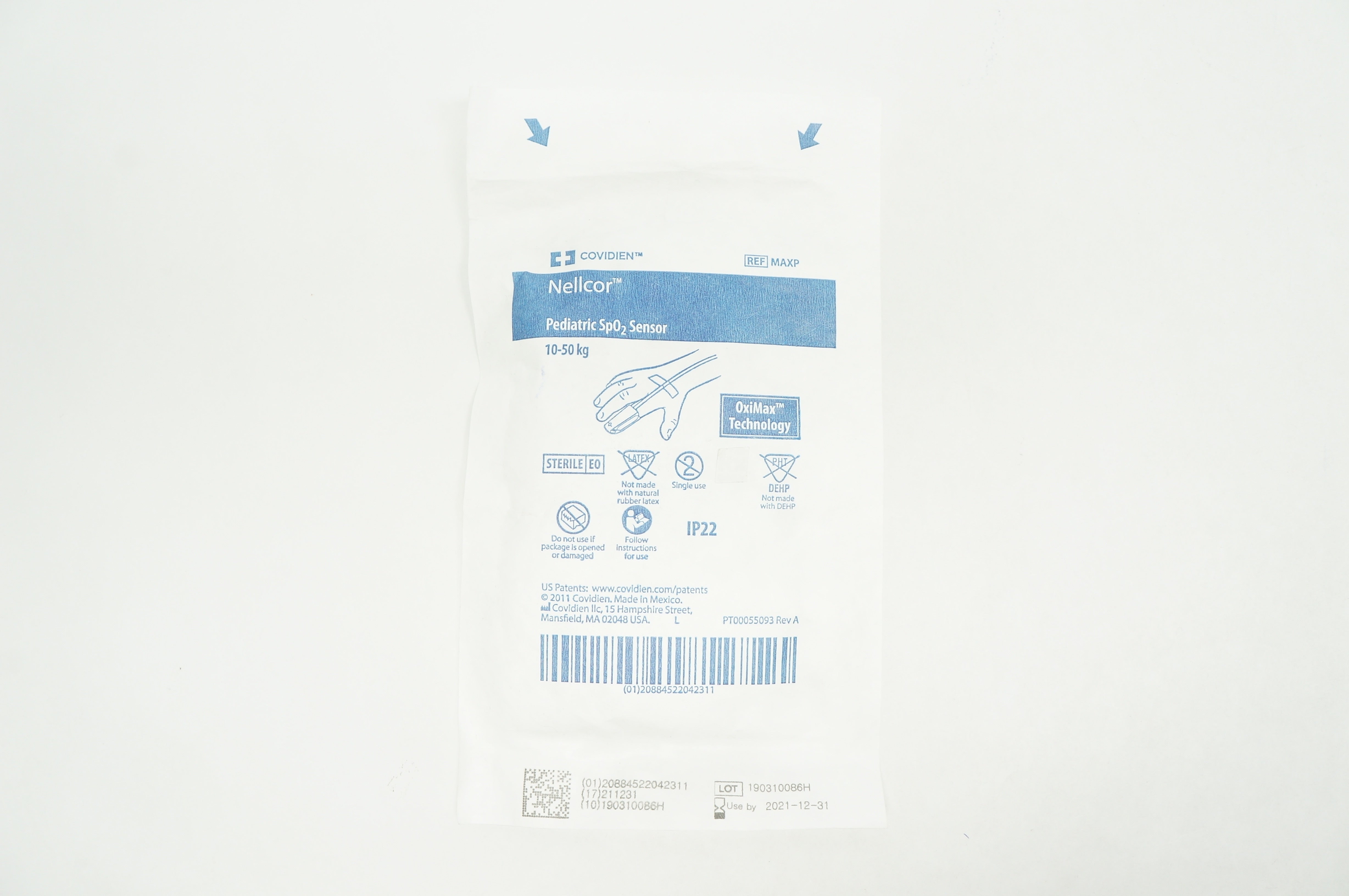 Covidien MAXP Nellcor, Pediatric SpO₂ Sensor, 10kg - 50kg