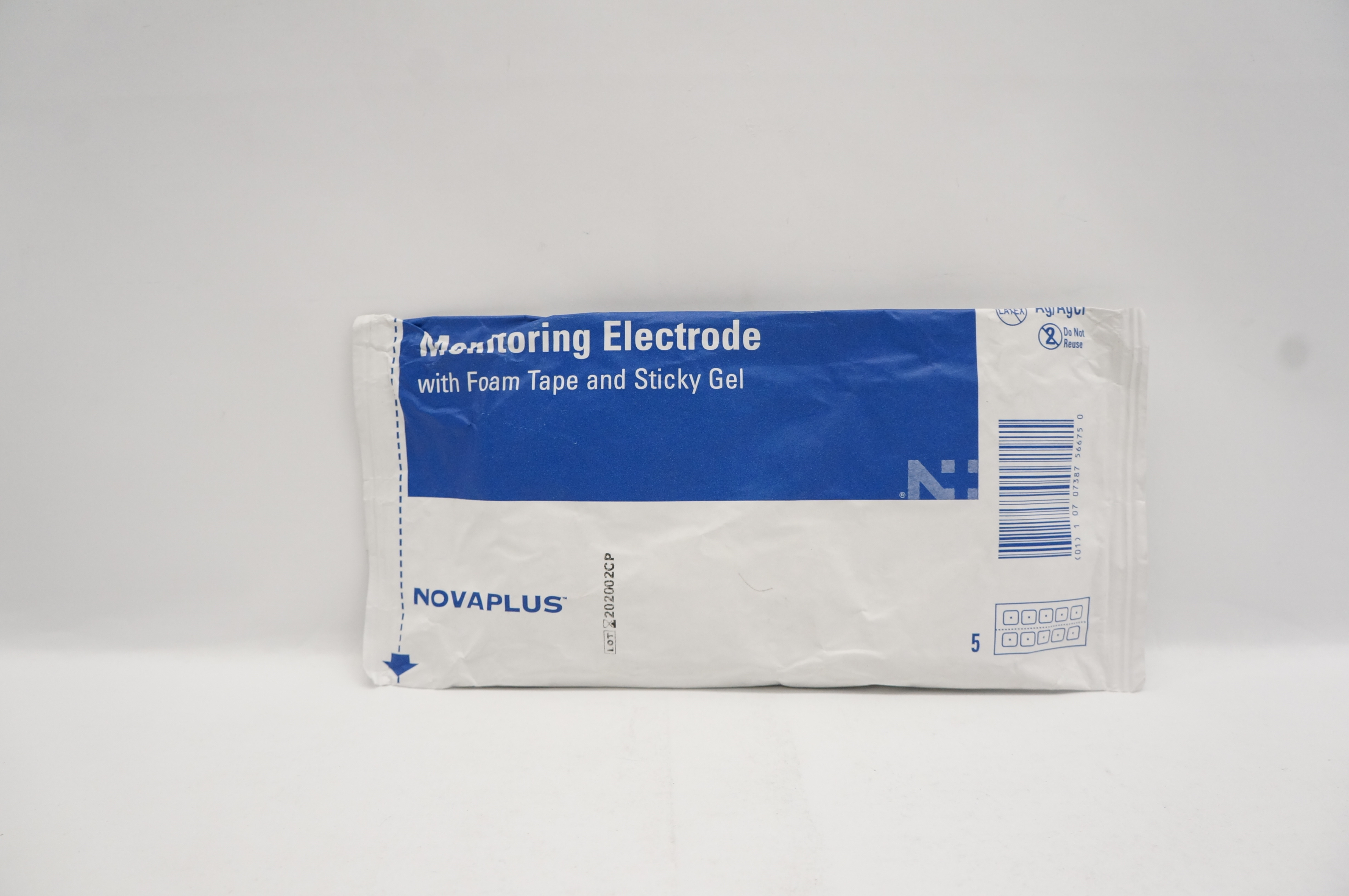 3M V2560 Novaplus Monitoring Electrode w/Foam Tape,Sticky Gel (x) - Pack of 5