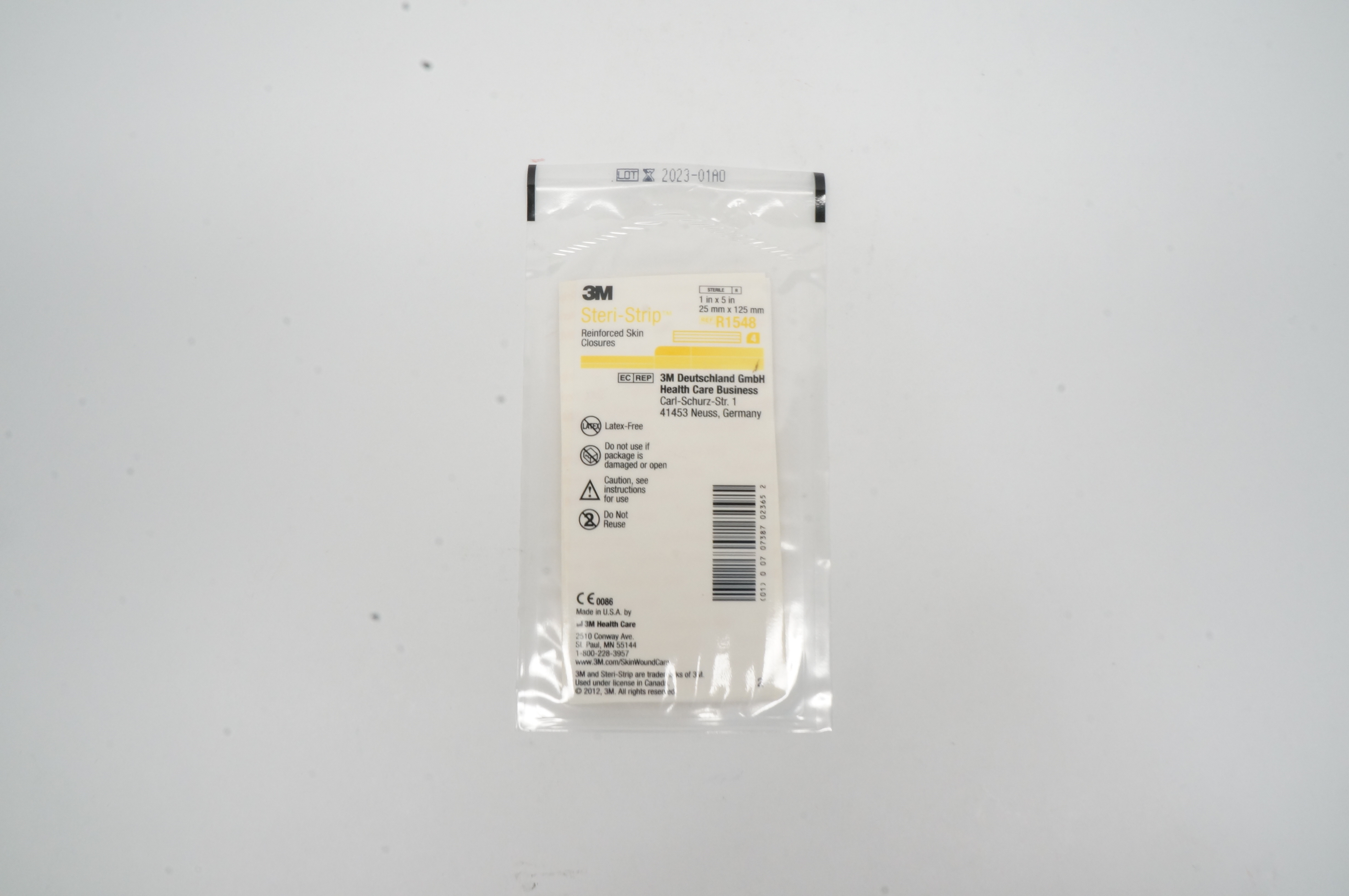 3M R1548 Steri-Strip Reinforced Skin Closures 1inch x 5inch