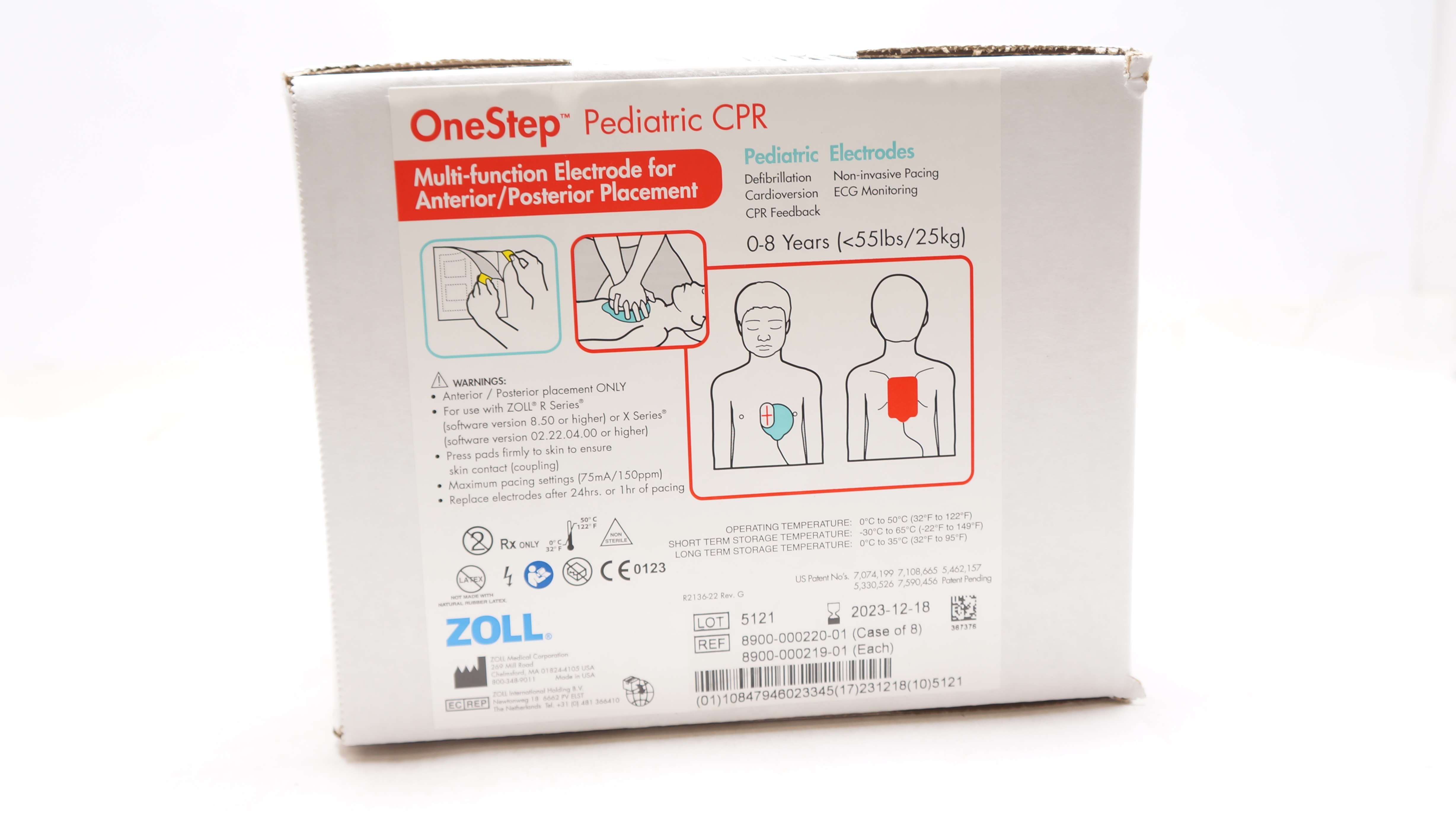 Zoll 8900-000220-01 Pediatric CPR Multi-Function Electrode