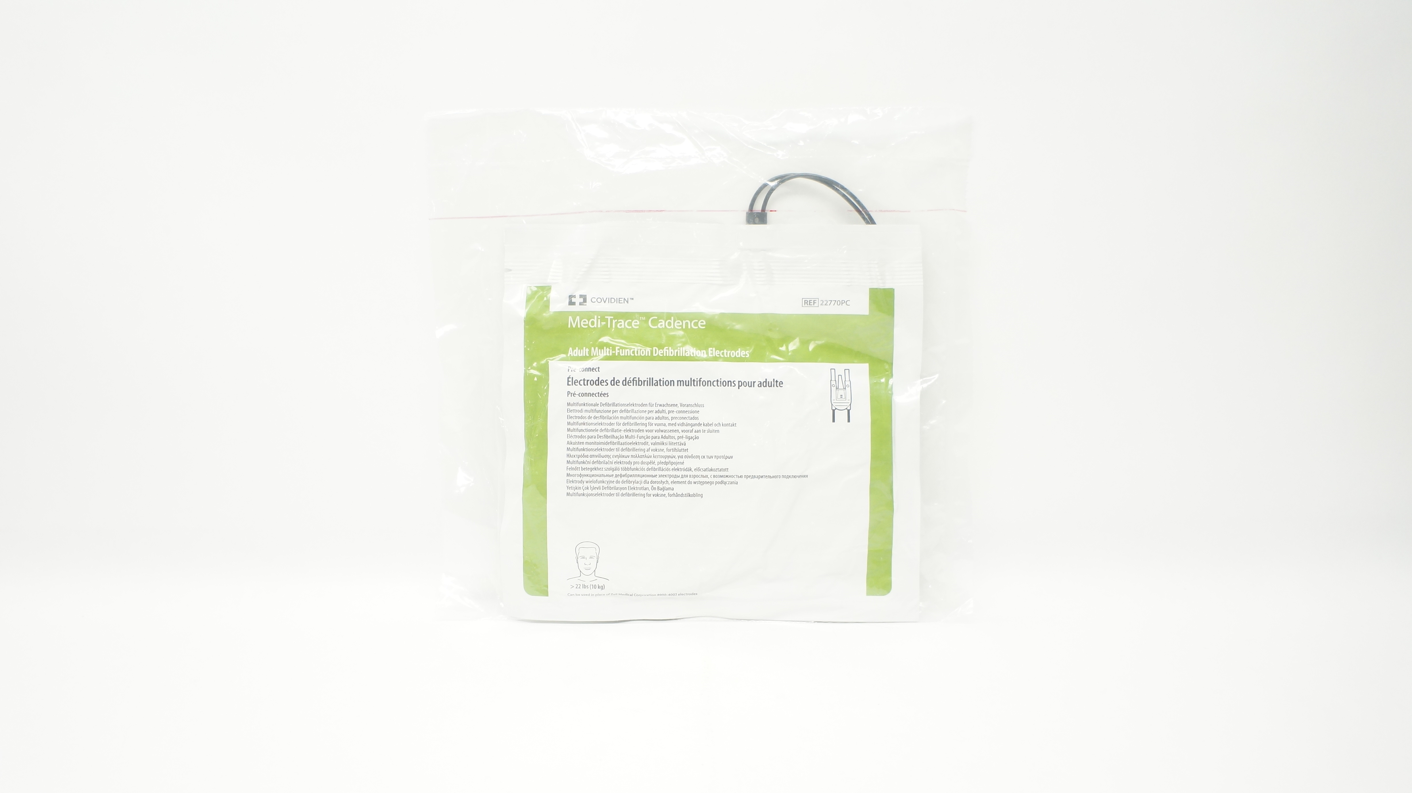 Covidien 22770PC Medi-Trace Cadence Adult Multi-Function Electrodes >22lbs