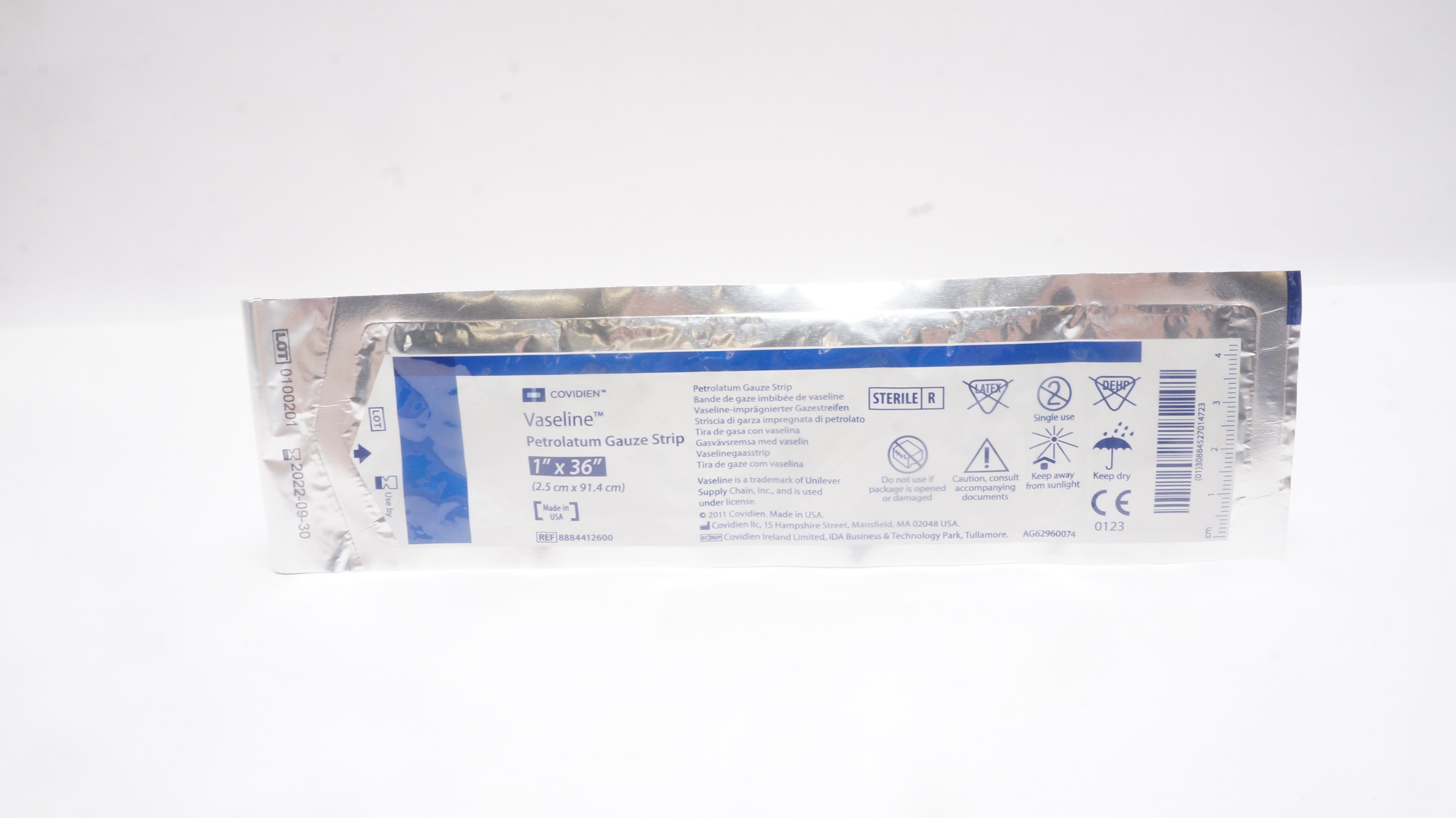 Covidien 8884412600 Vaseline Petrolatum Gauze Strip 1inch x 36inch (x)