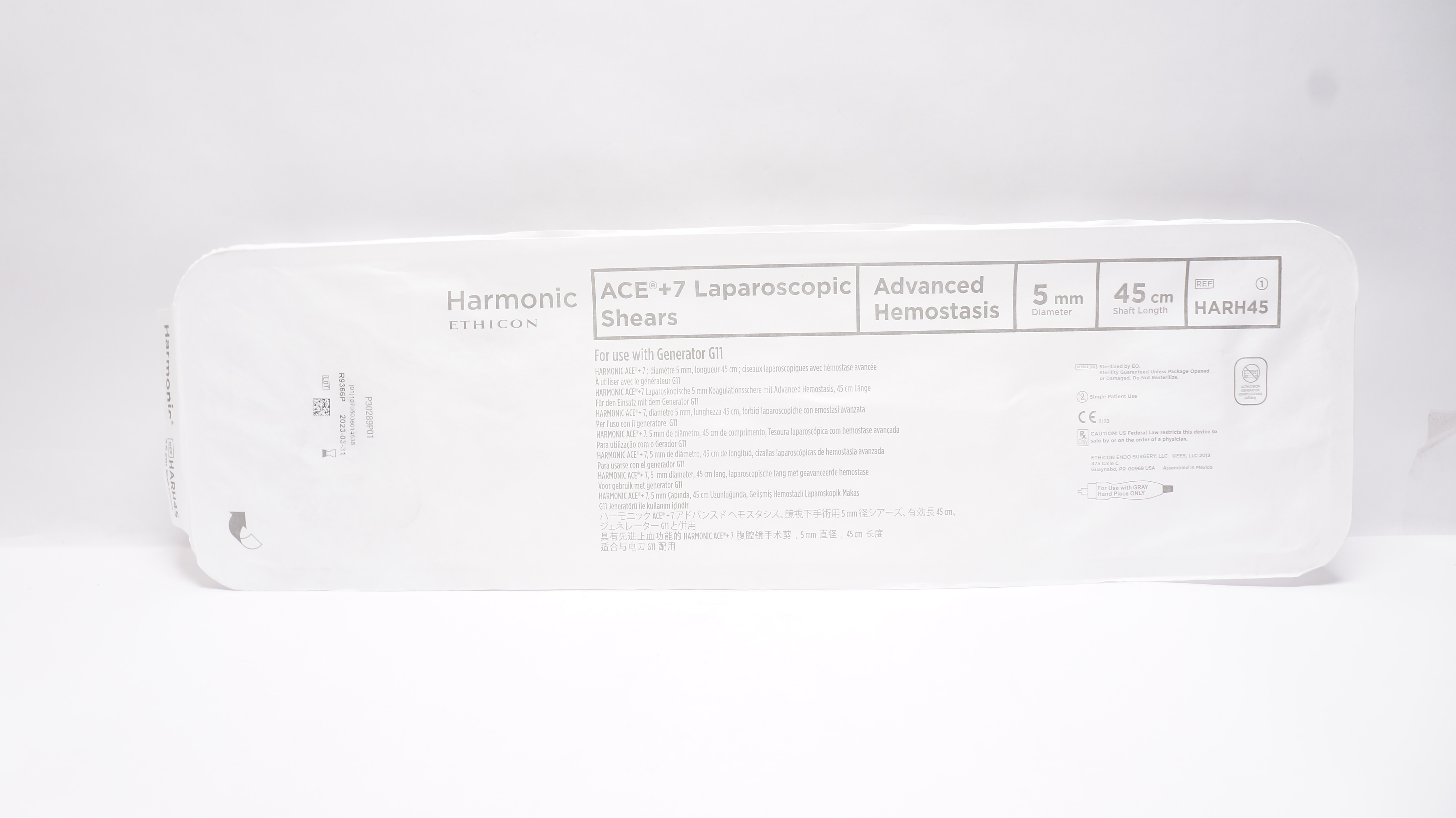Ethicon HARH45 Harmonic Ace +7 Laparoscopic Shears 5mm x 45cm (x)