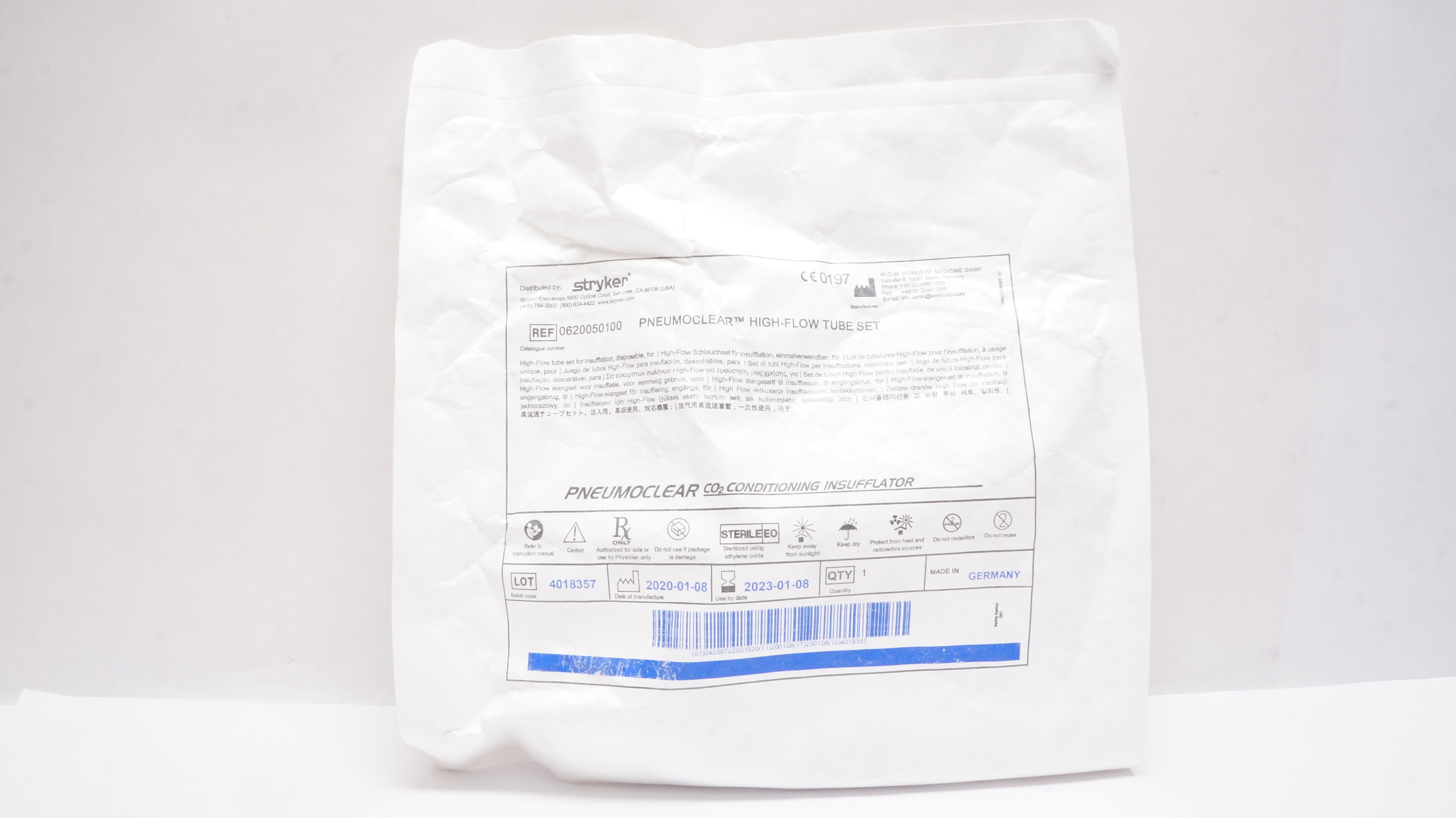 Stryker 0620050100 Pneumoclear High-Flow Tube Set (x)