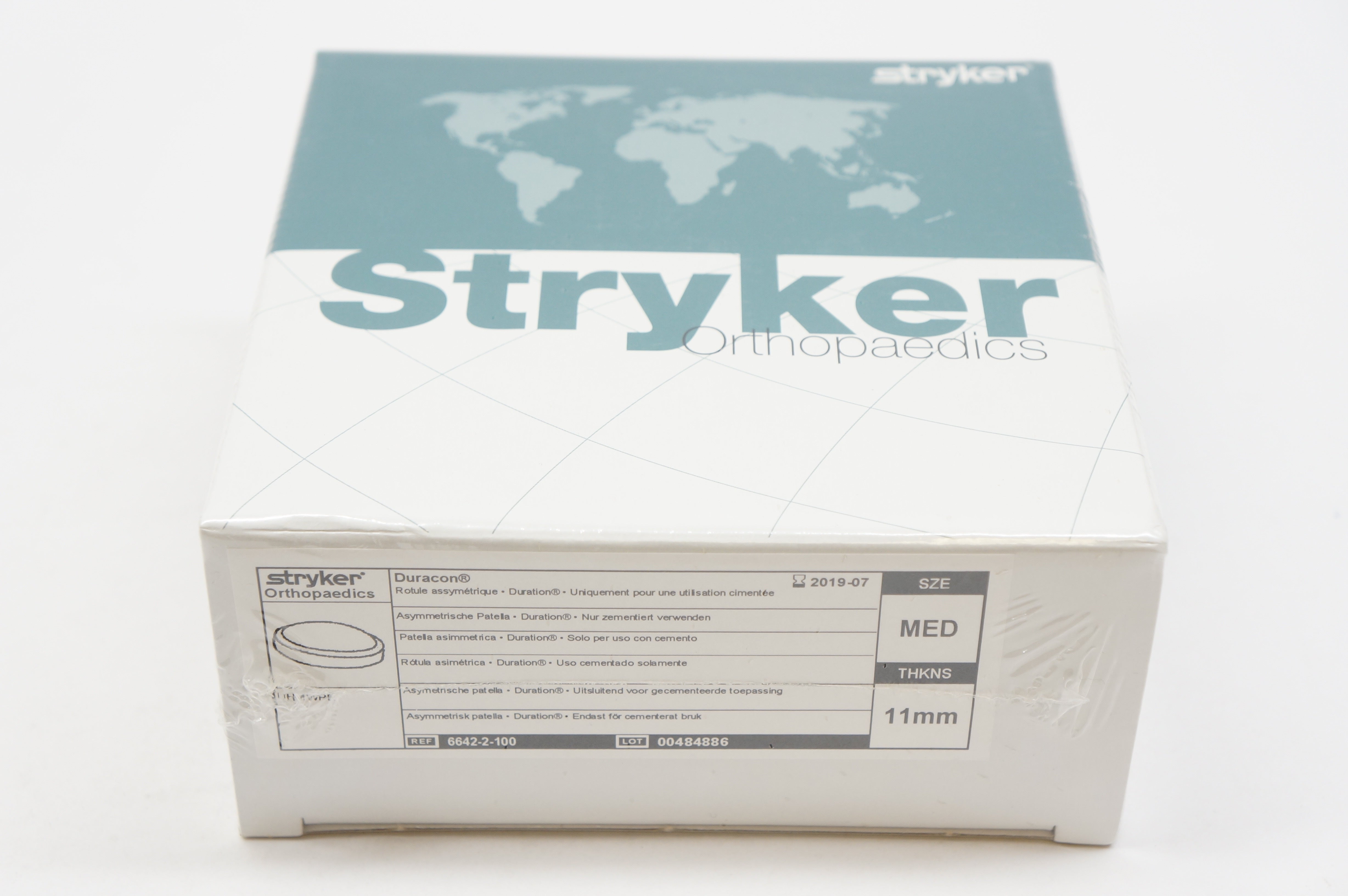 Stryker 6642-2-100 Duracon Asymmetric Patella 11mm, Med (x)