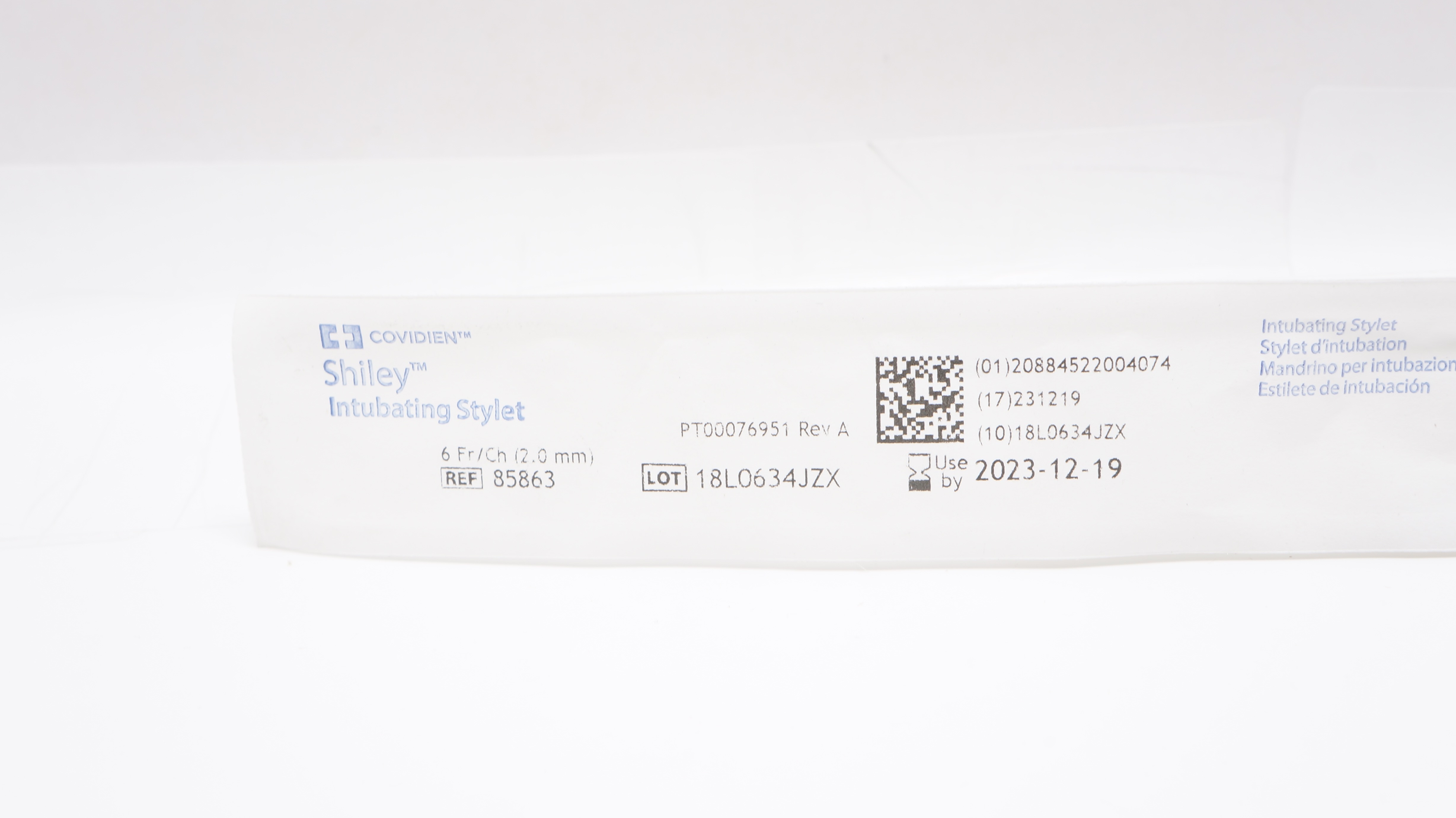 Covidien 85863 Shiley Intubating Stylet 6Fr/Ch (x)