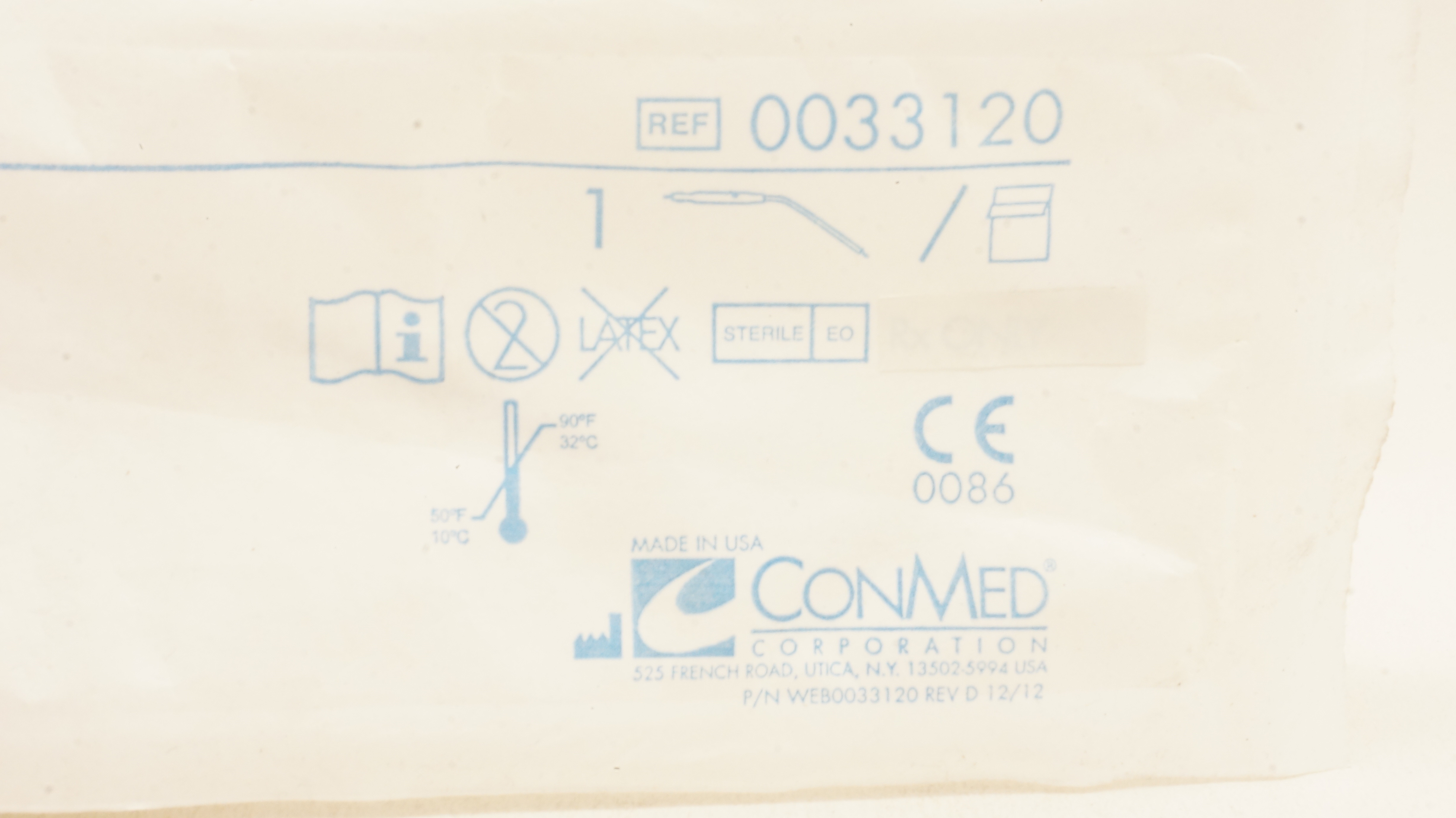 ConMed 0033120 Frazier Surgical Suction Instrument 12Fr. (x)