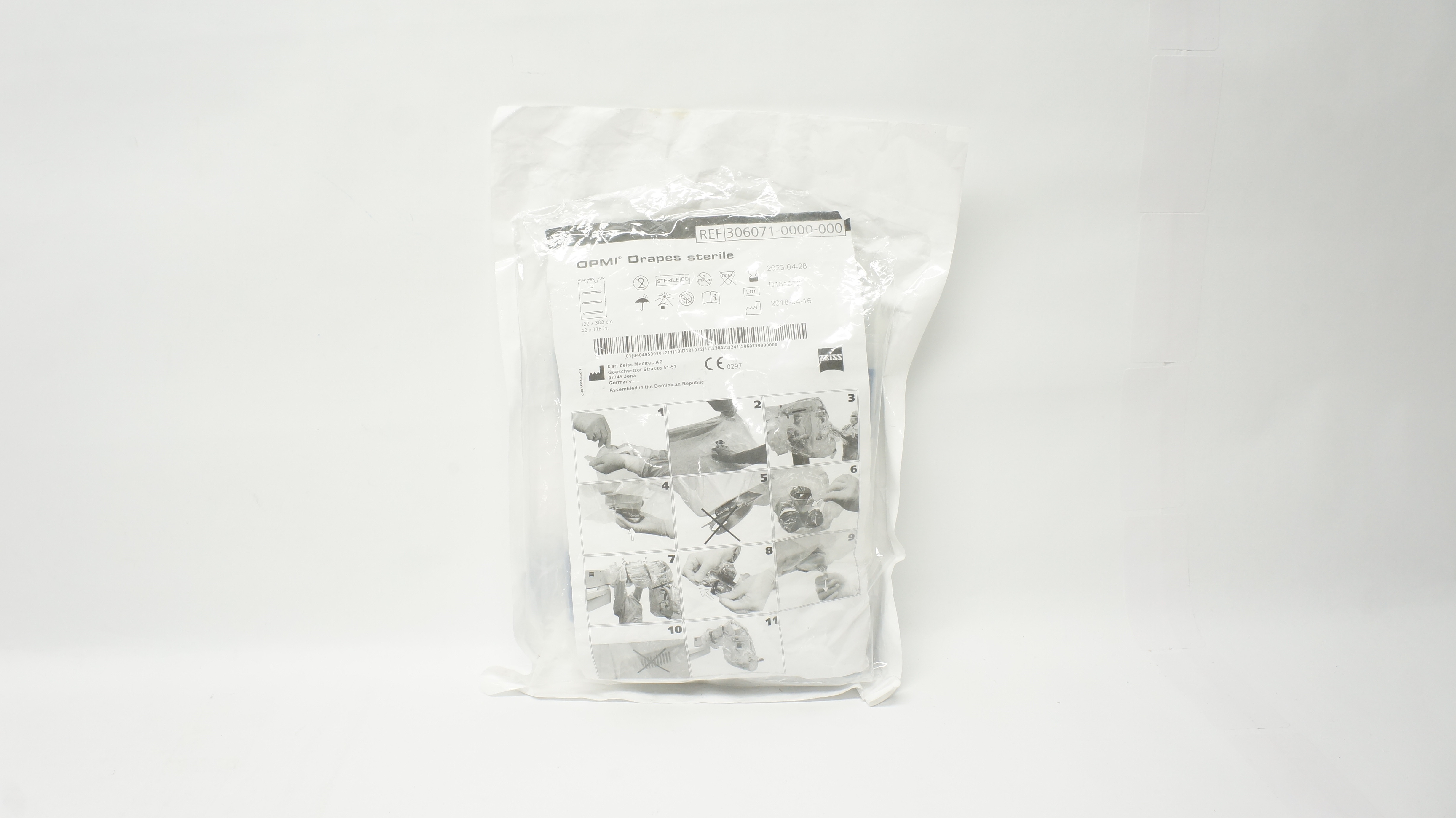Carl Zeiss 306071-0000-000 OPMI Drapes Sterile 48 inch x 118 inch