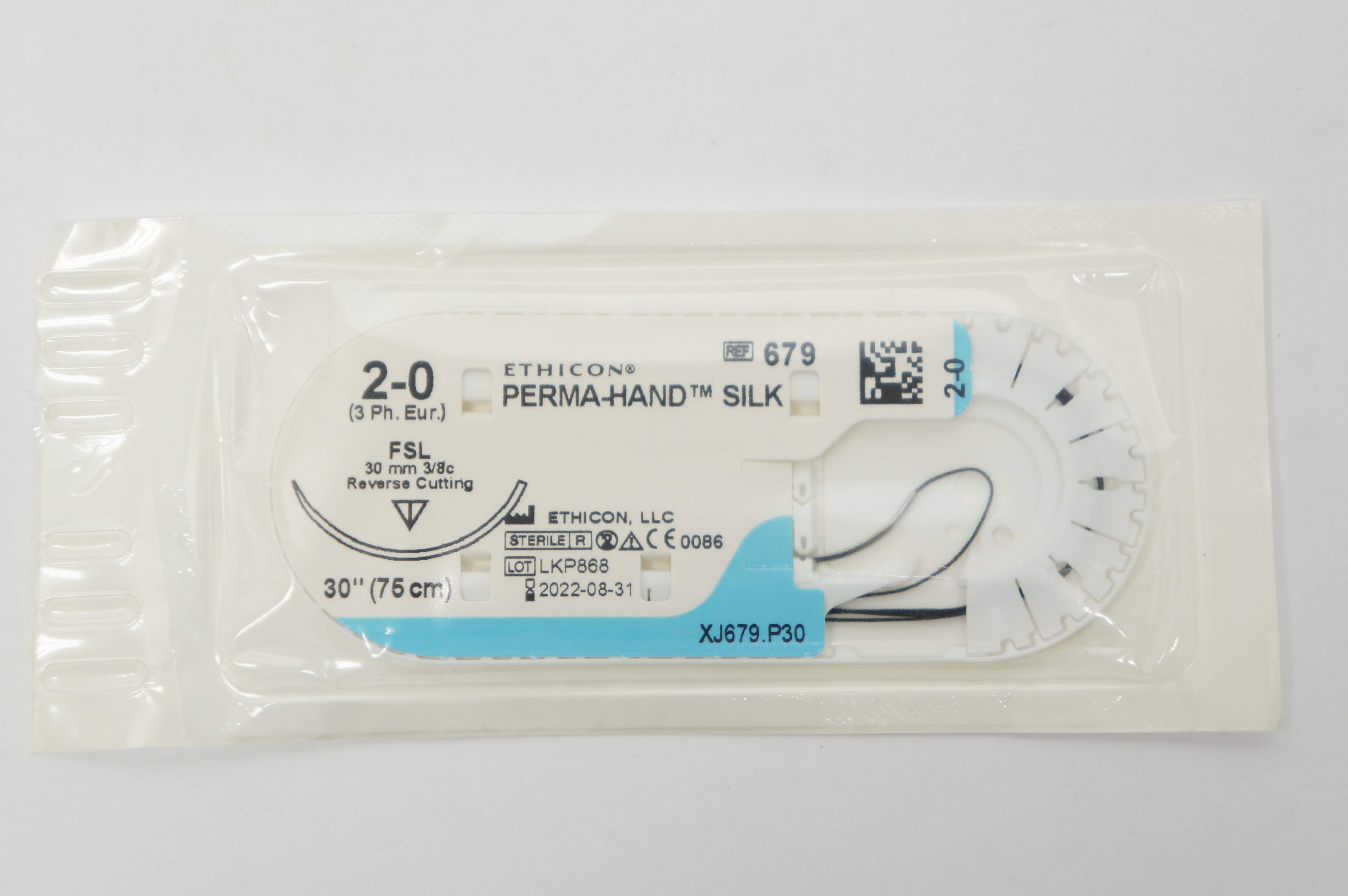 Ethicon 1684 3-0 PERMA-HAND SILK, PS-1, 24mm 3/8c Reverse Cutting, 18inch (x)